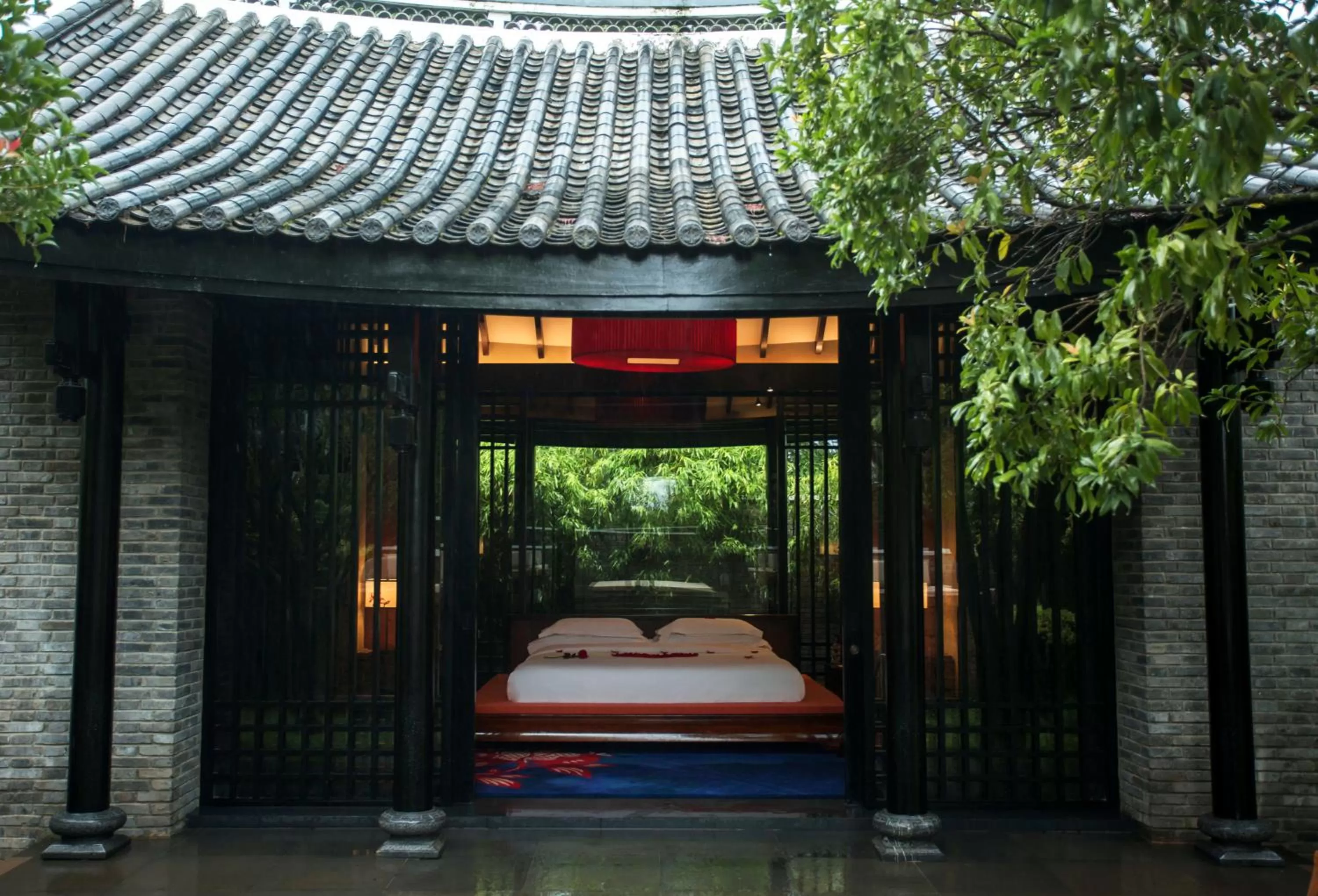 View (from property/room), Bed in Banyan Tree Lijiang