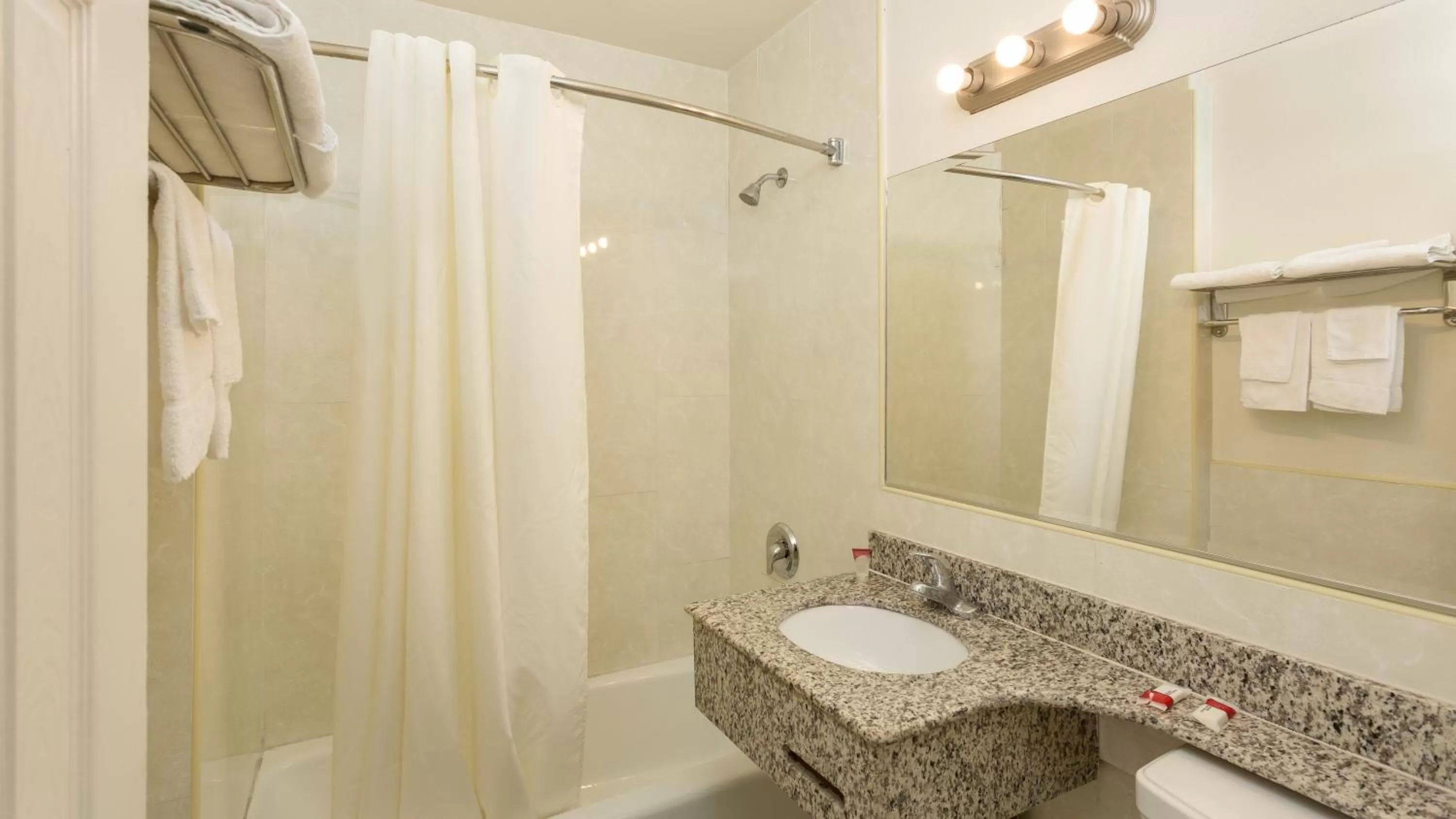 Bathroom in Harbor Motel