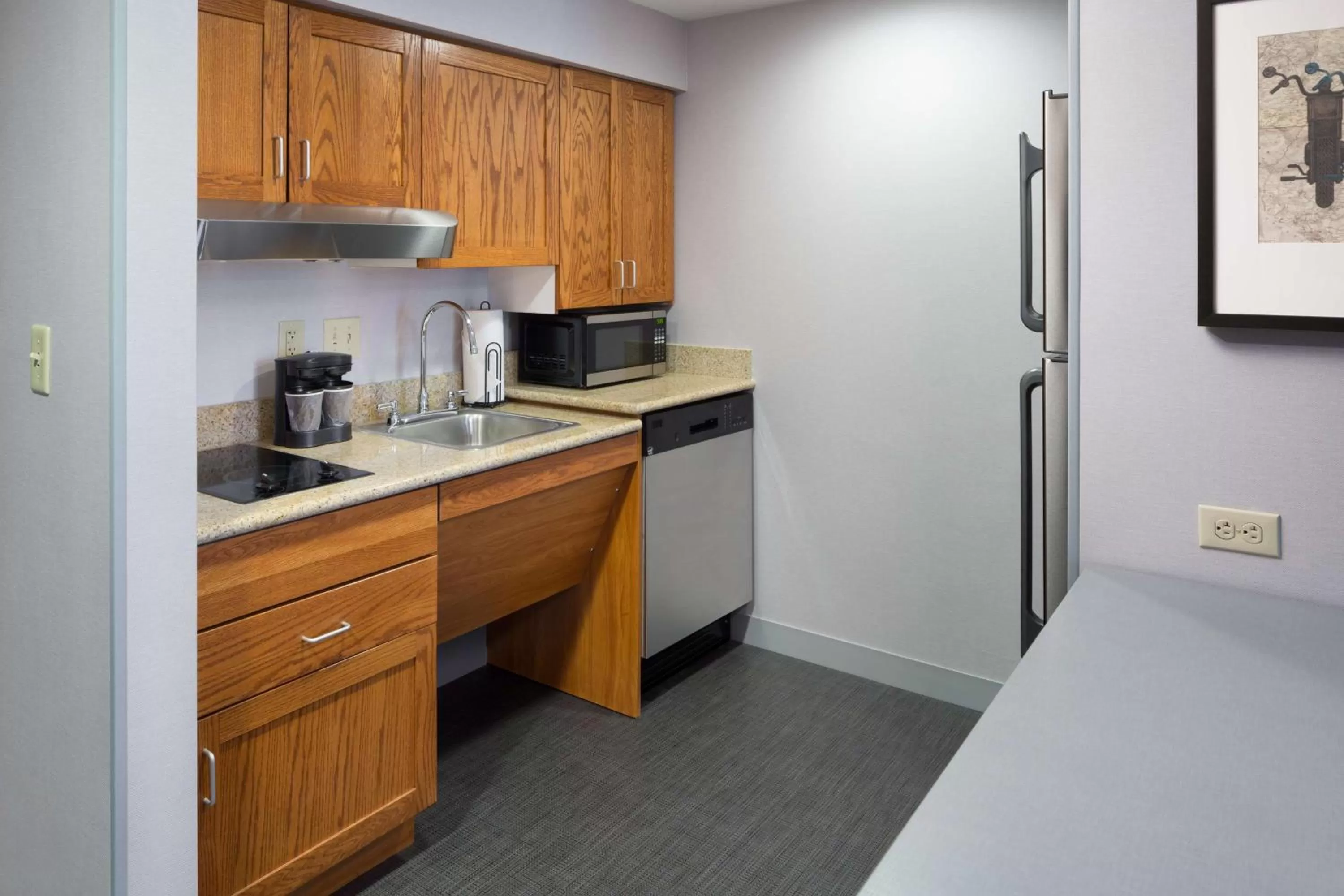 Kitchen or kitchenette in Homewood Suites by Hilton Newburgh-Stewart Airport