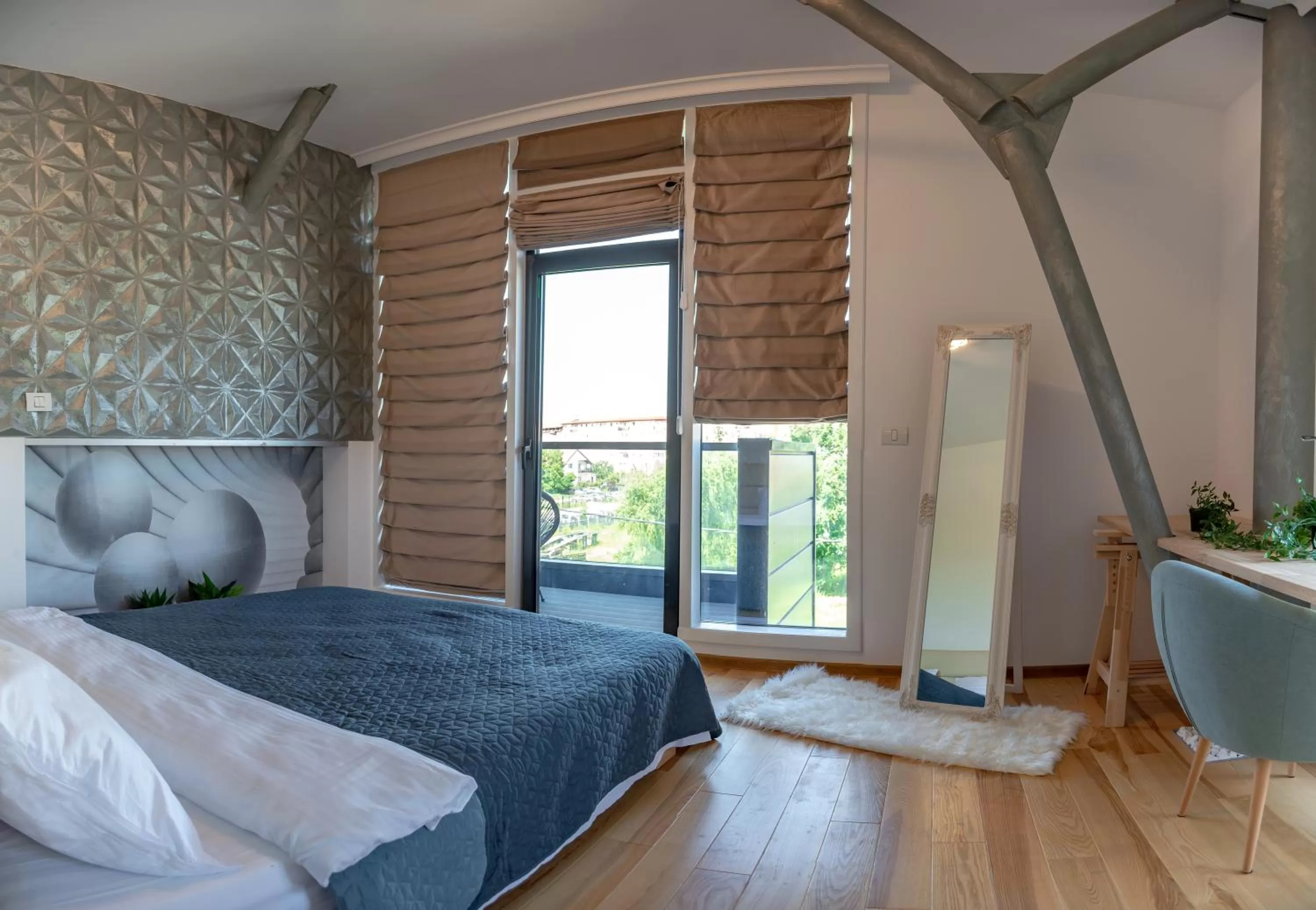 Bed in Steel Residence