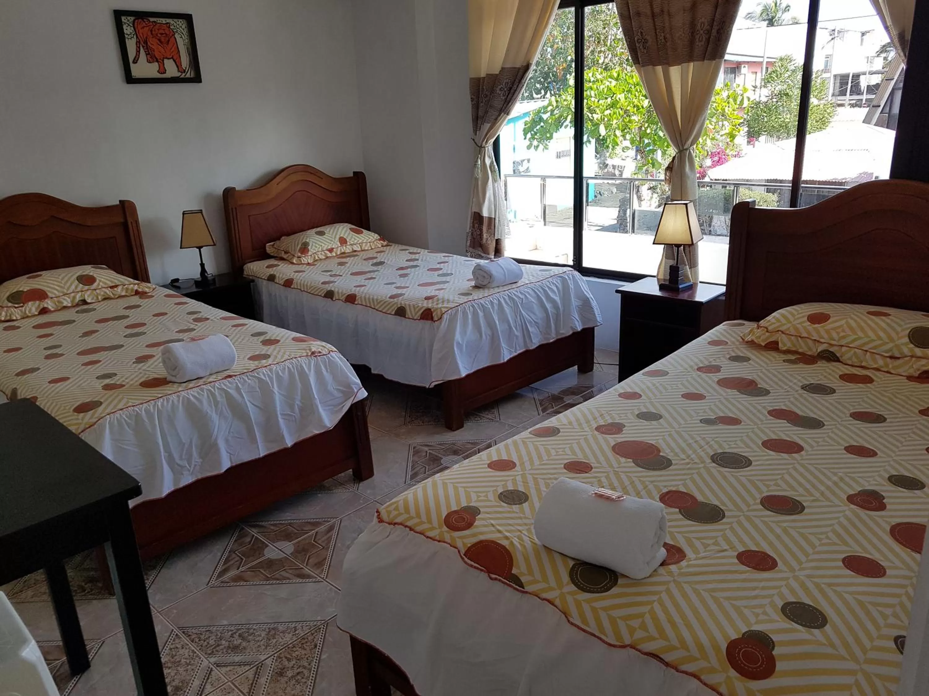 Balcony/Terrace, Bed in Hostal Cerro Azul