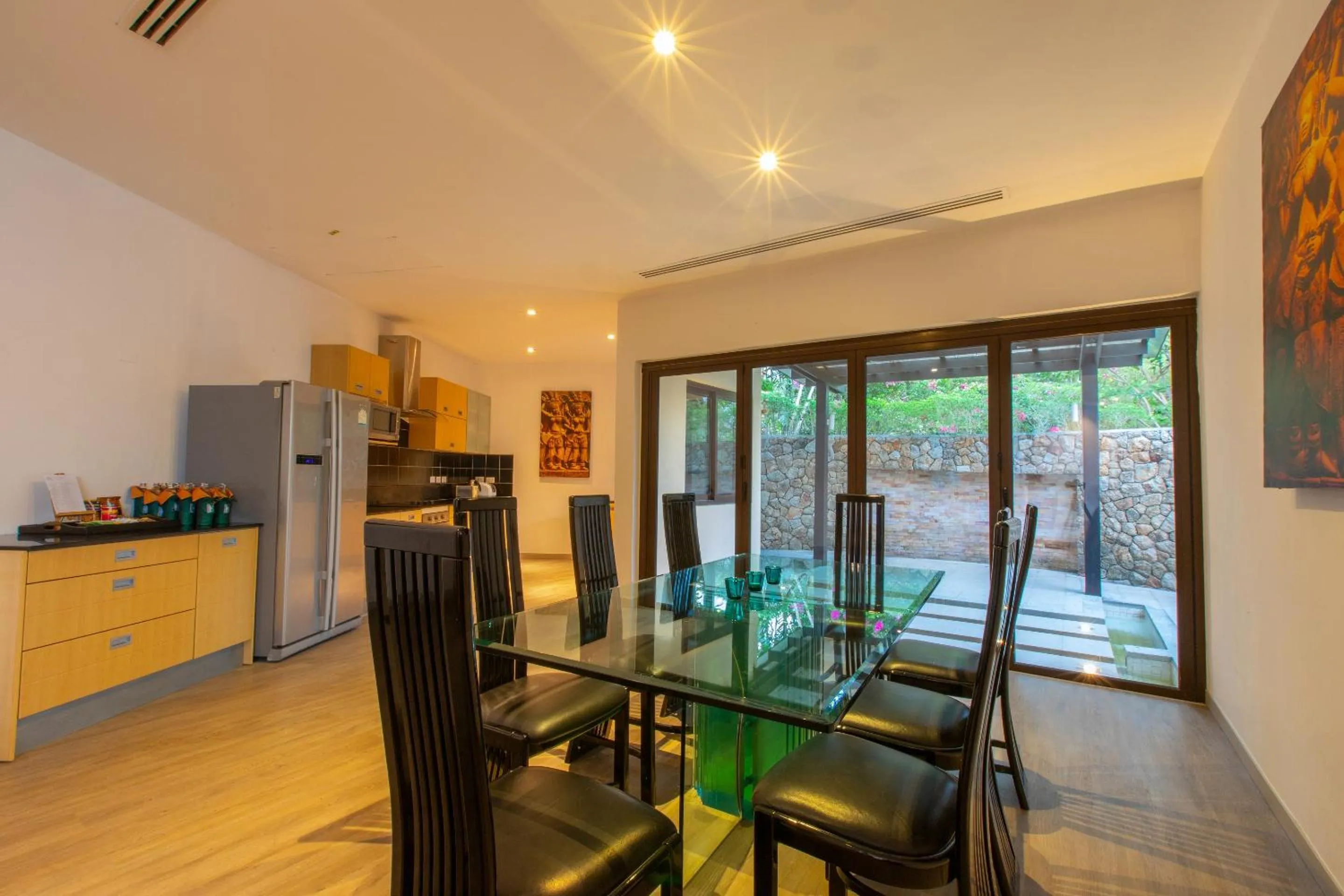 Kitchen or kitchenette in IndoChine Resort and Villas