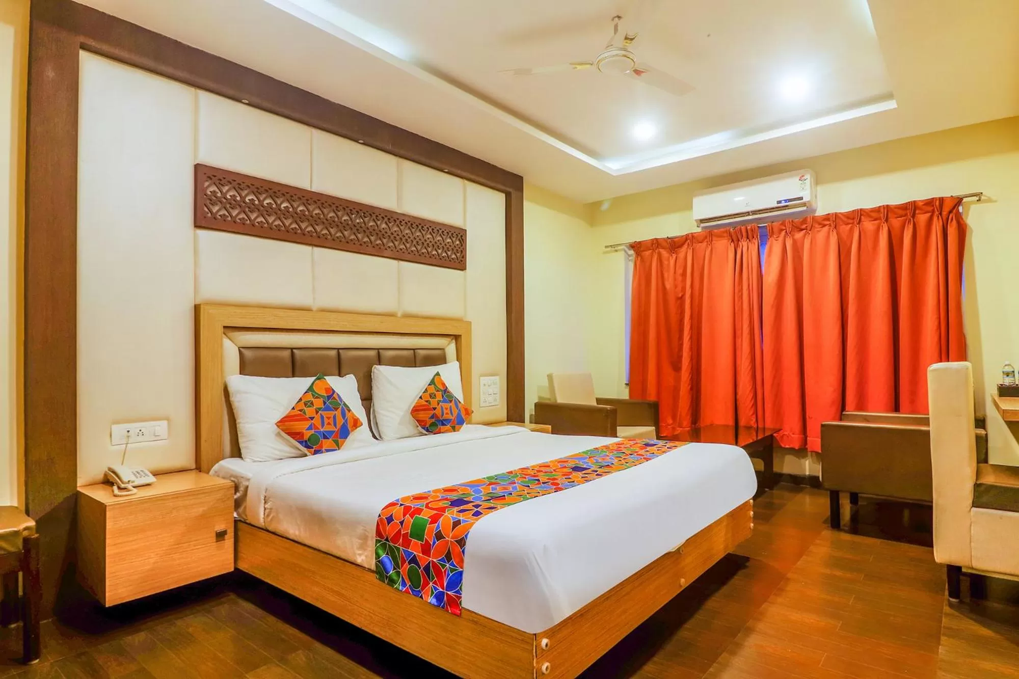 Bed in FabHotel Keerthi's Anupama - Nr Indira Gandhi Stadium
