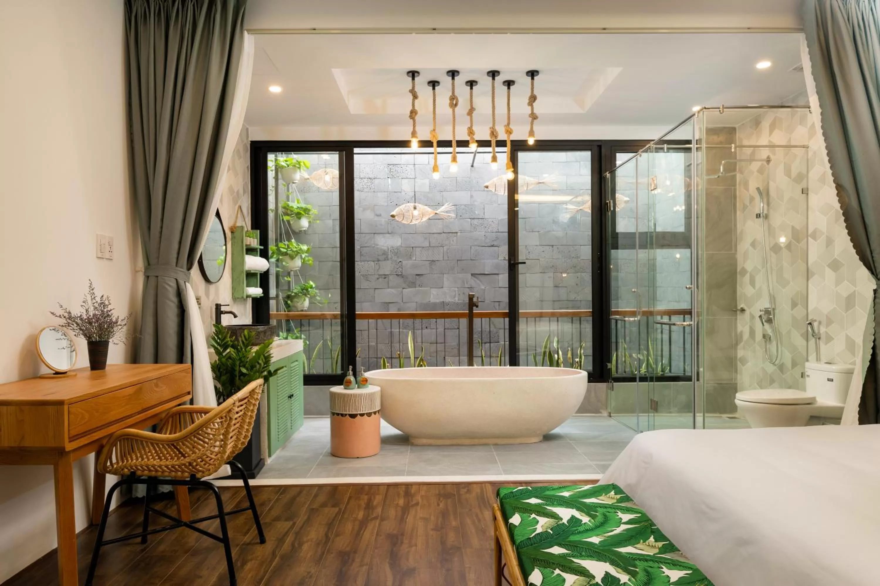 Bathroom, Bed in Paddy Boutique House Hoian