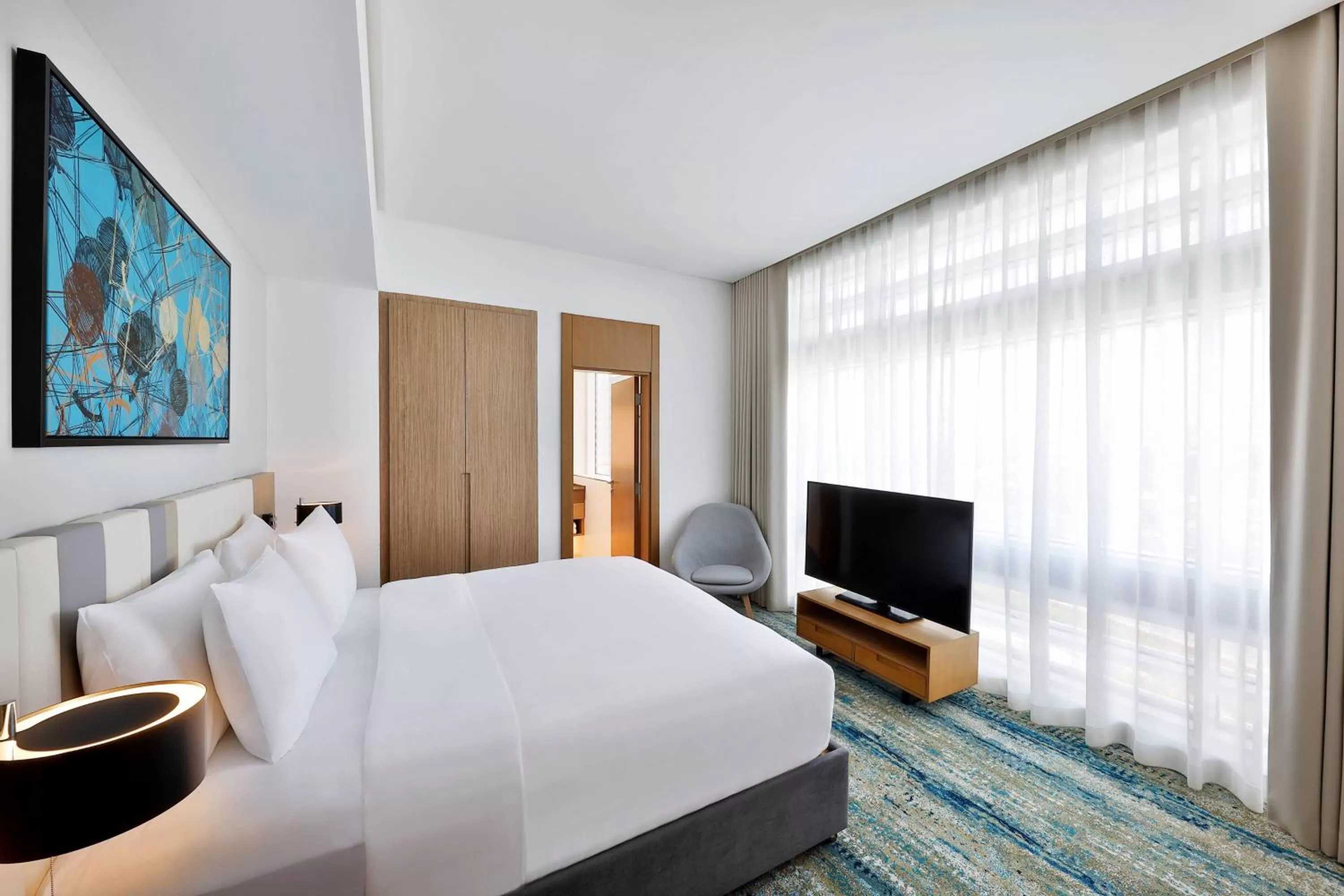 Bedroom, Bed in Residence Inn by Marriott Al Jaddaf