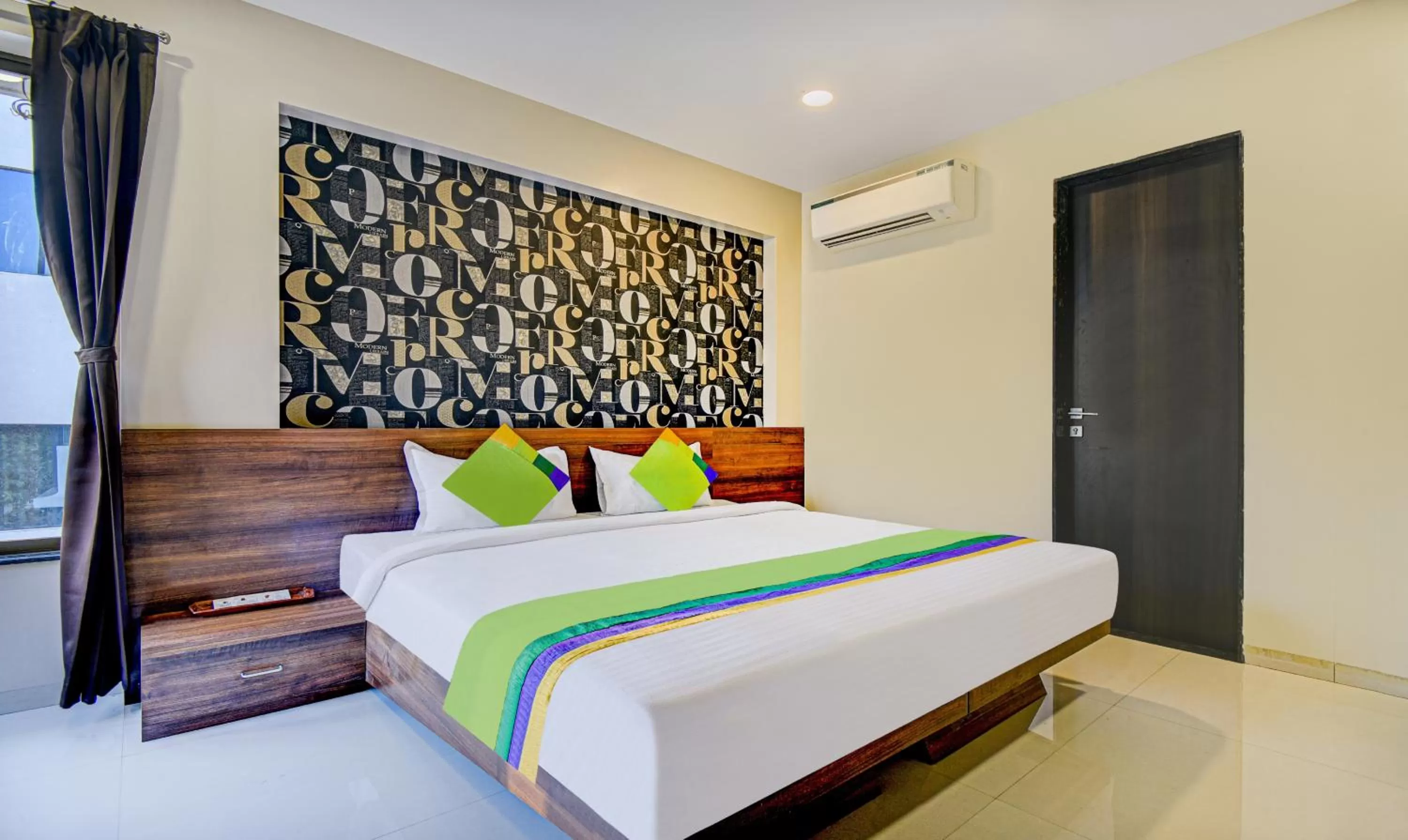 Bedroom, Bed in Treebo Trend Kuber Inn