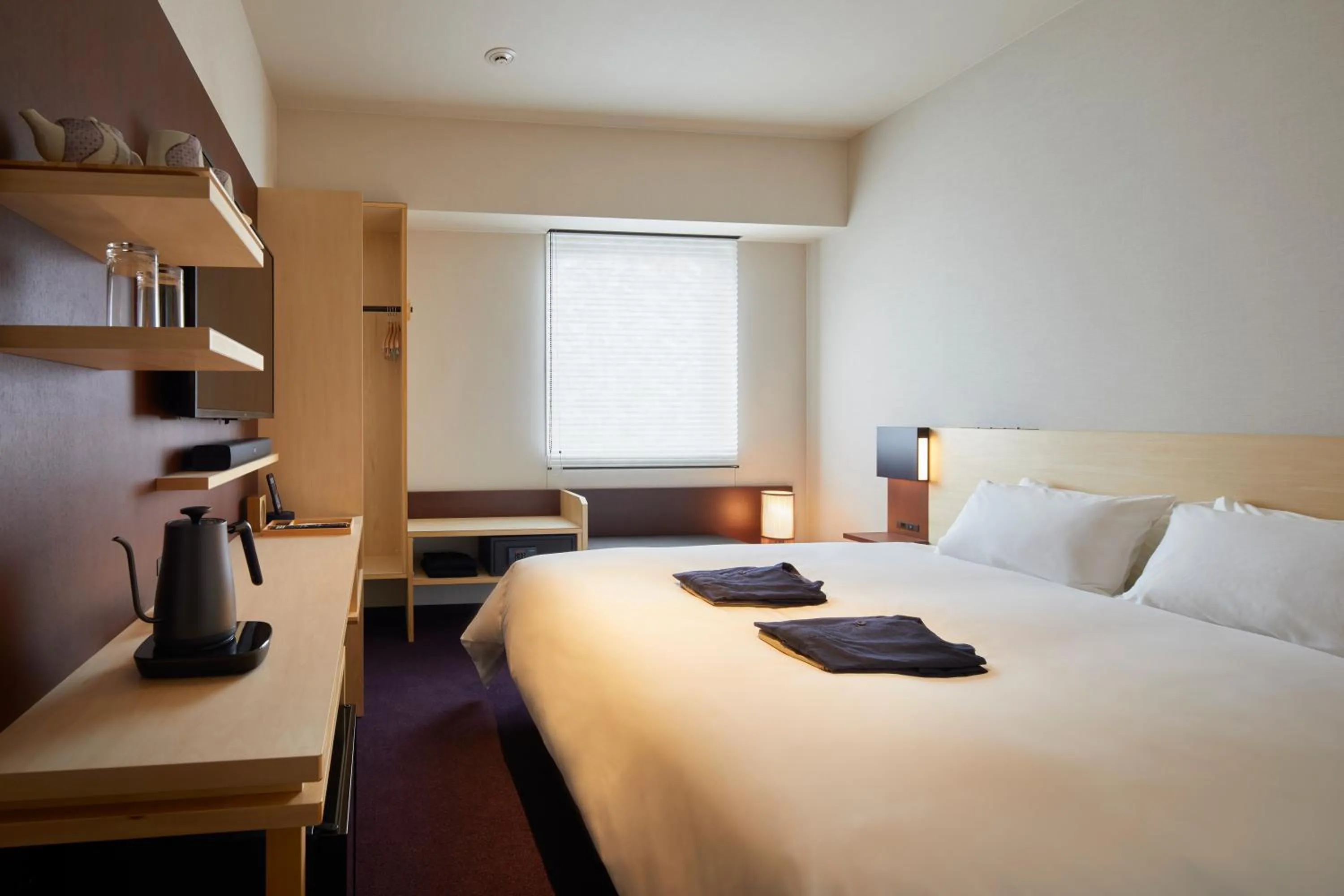 Photo of the whole room, Bed in HOTEL AMANEK Kanazawa