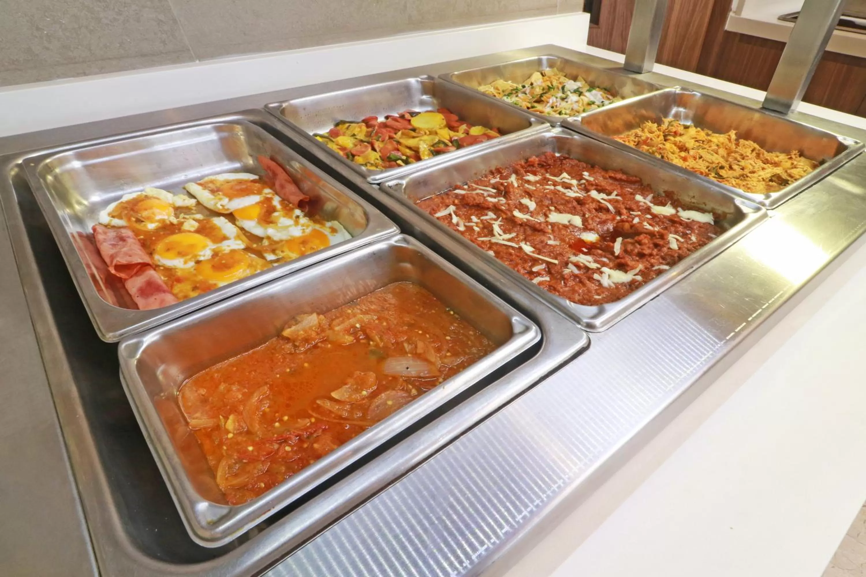 Buffet breakfast in Wyndham Garden Monterrey Valle Real