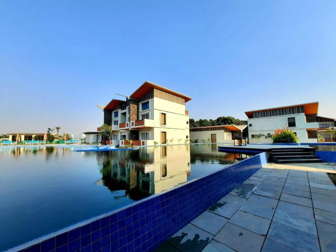 Pool view in Hotel Sonar Bangla Mayapur