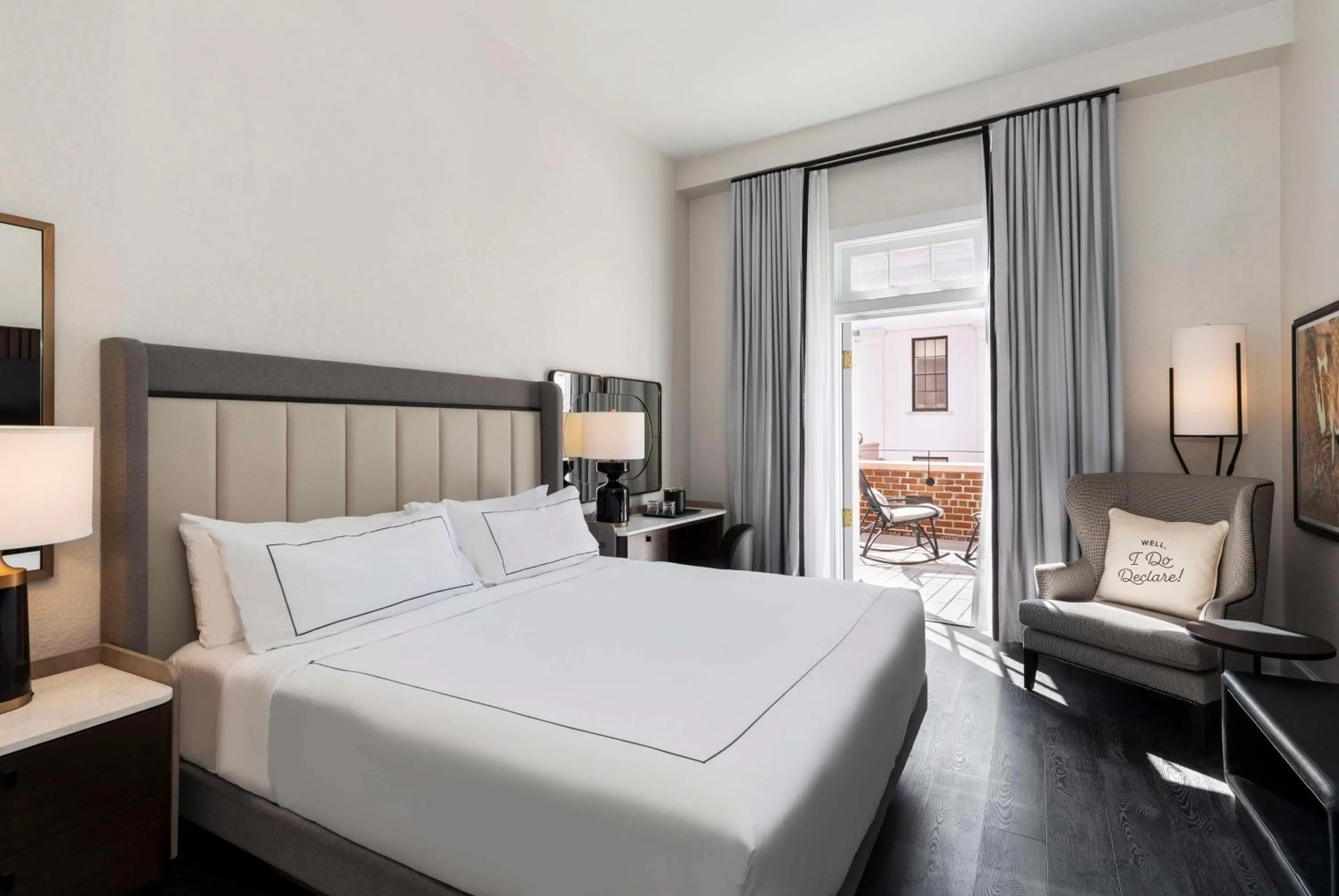 Bed in Mills House Charleston, Curio Collection by Hilton