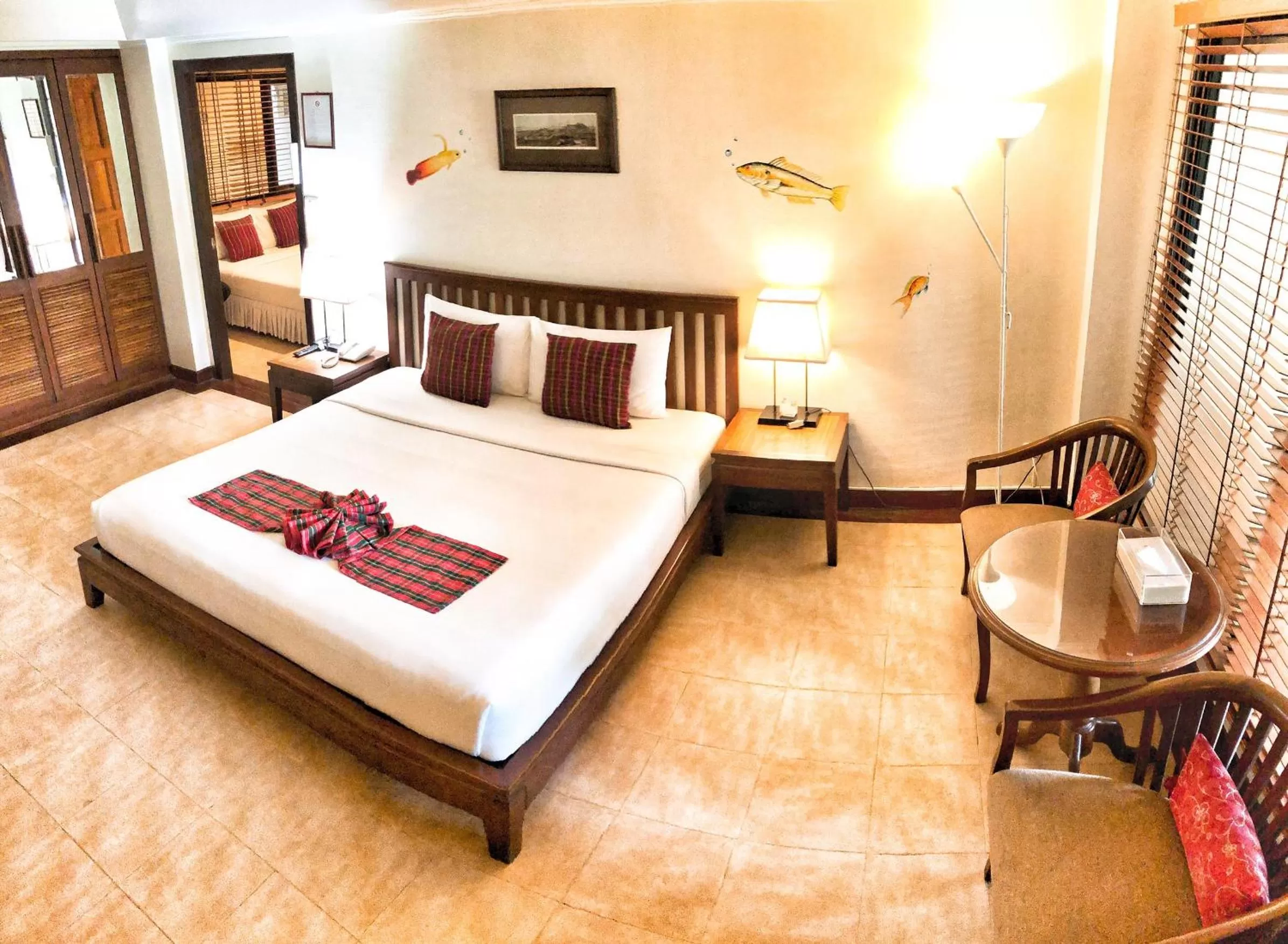 Bed in Birds and Bees Resort