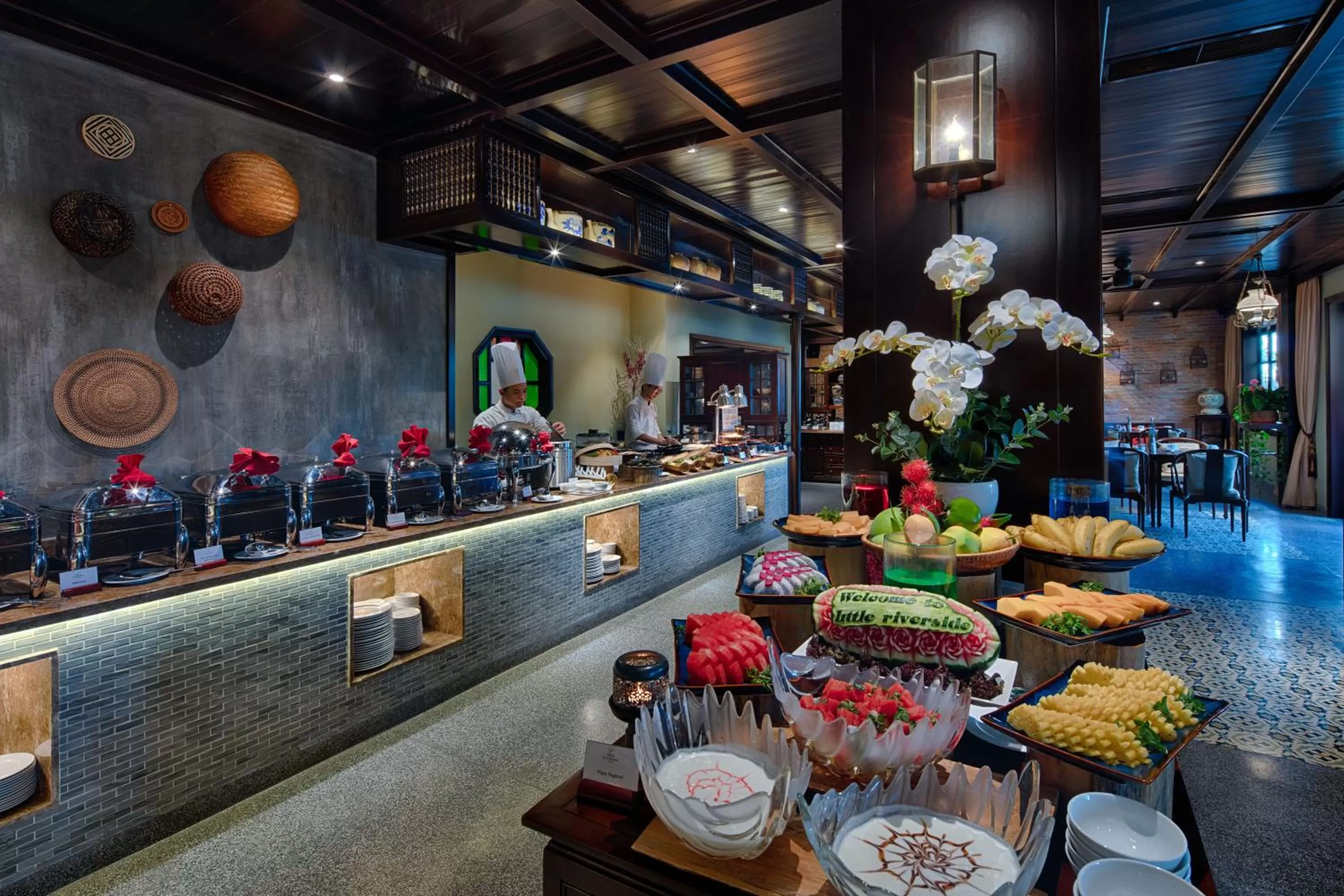 Buffet breakfast in Little Riverside Hoi An . A Luxury Hotel & Spa
