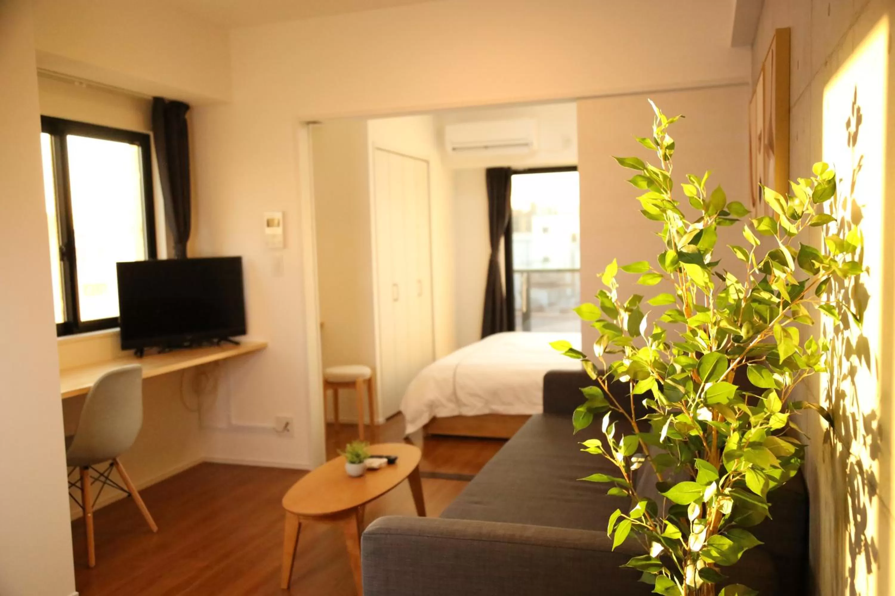 Lounge or bar, Bed in Yoshitsuki kaku - Yoshitsuki Apart Hotel