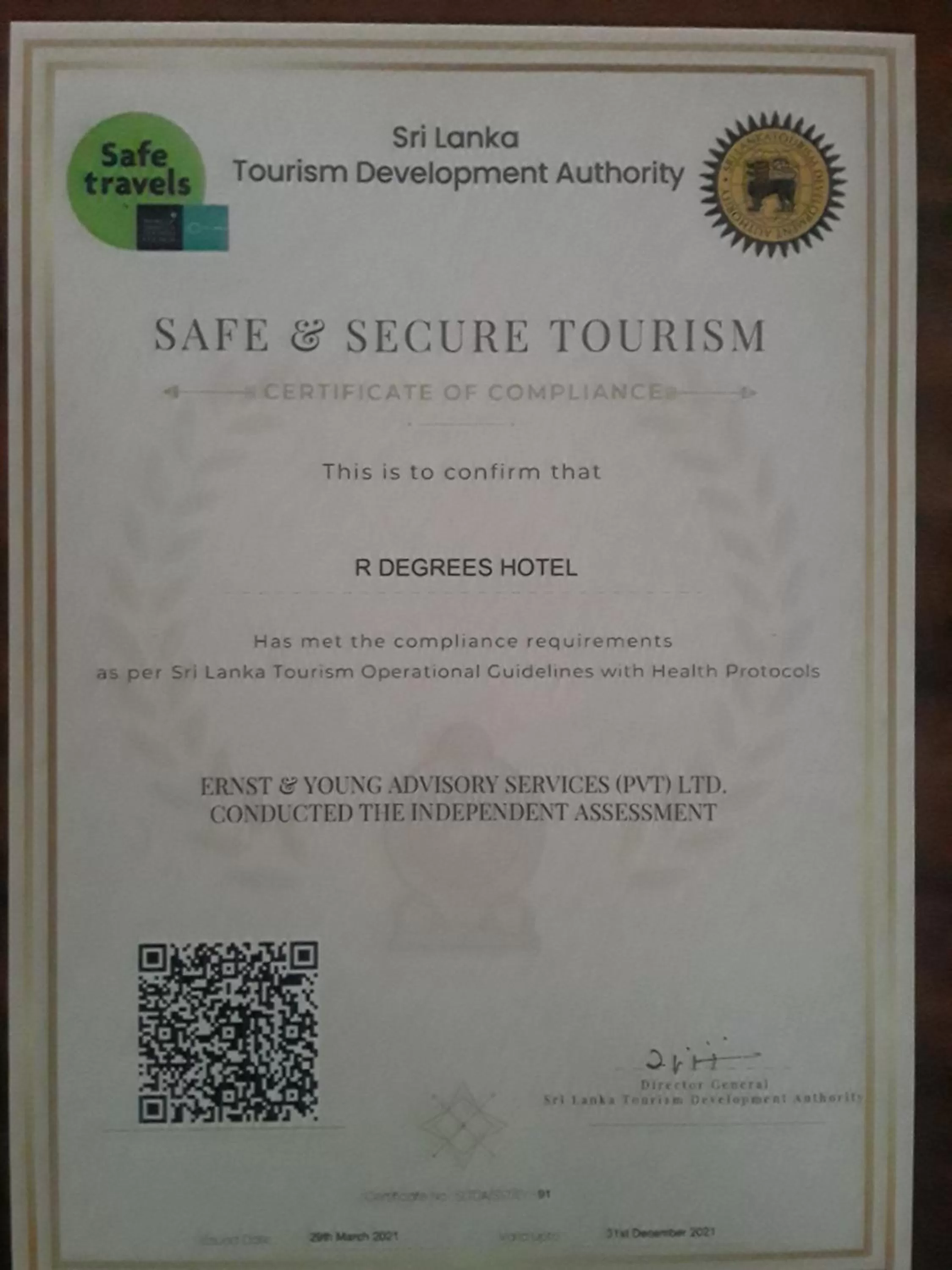 Logo/Certificate/Sign in R Degrees Boutique Hotel & Spa