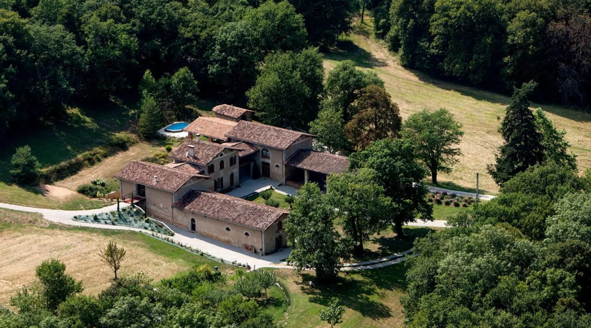 Bird's eye view in Domaine Le Castelet
