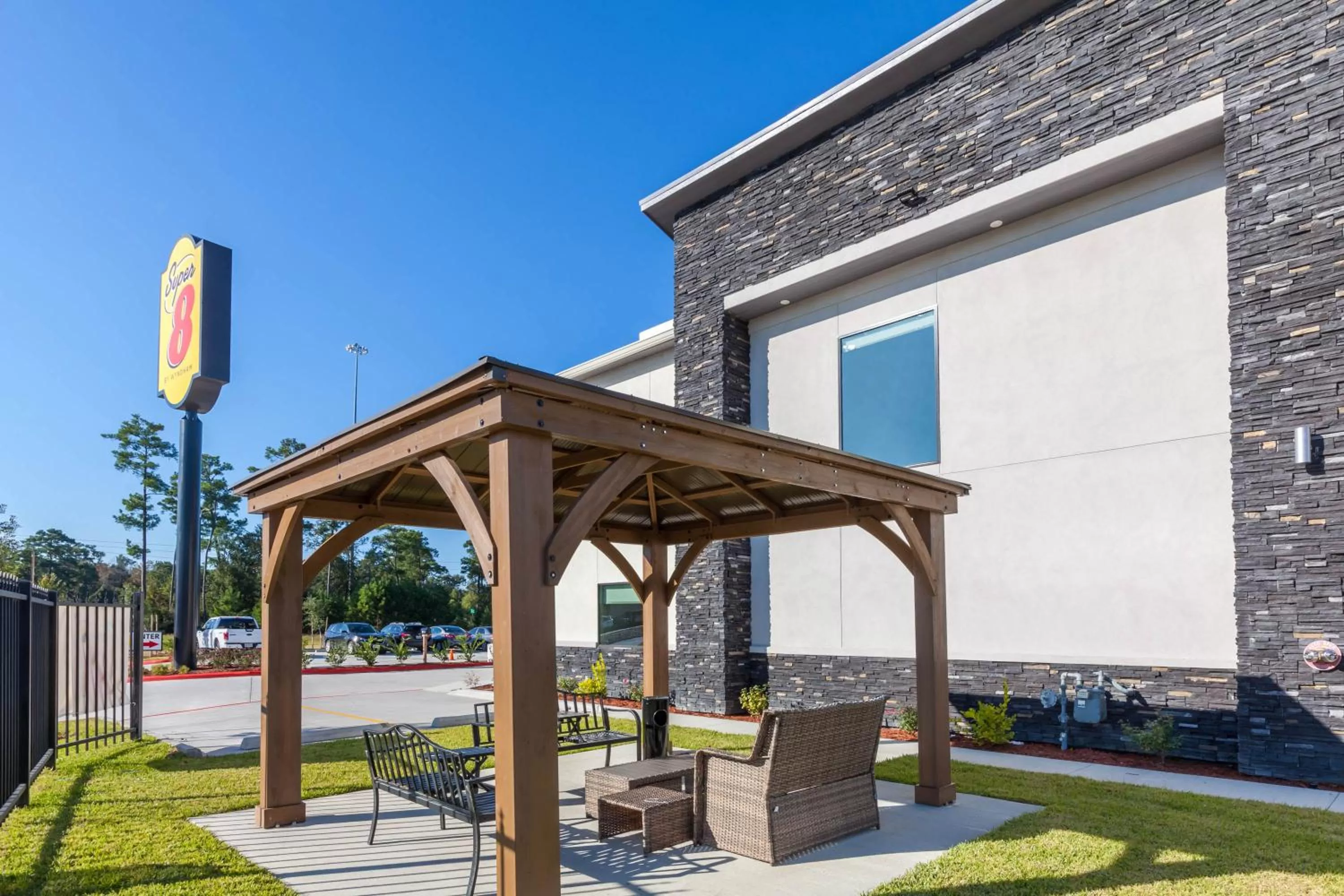 Patio in Super 8 by Wyndham Kingwood Houston North