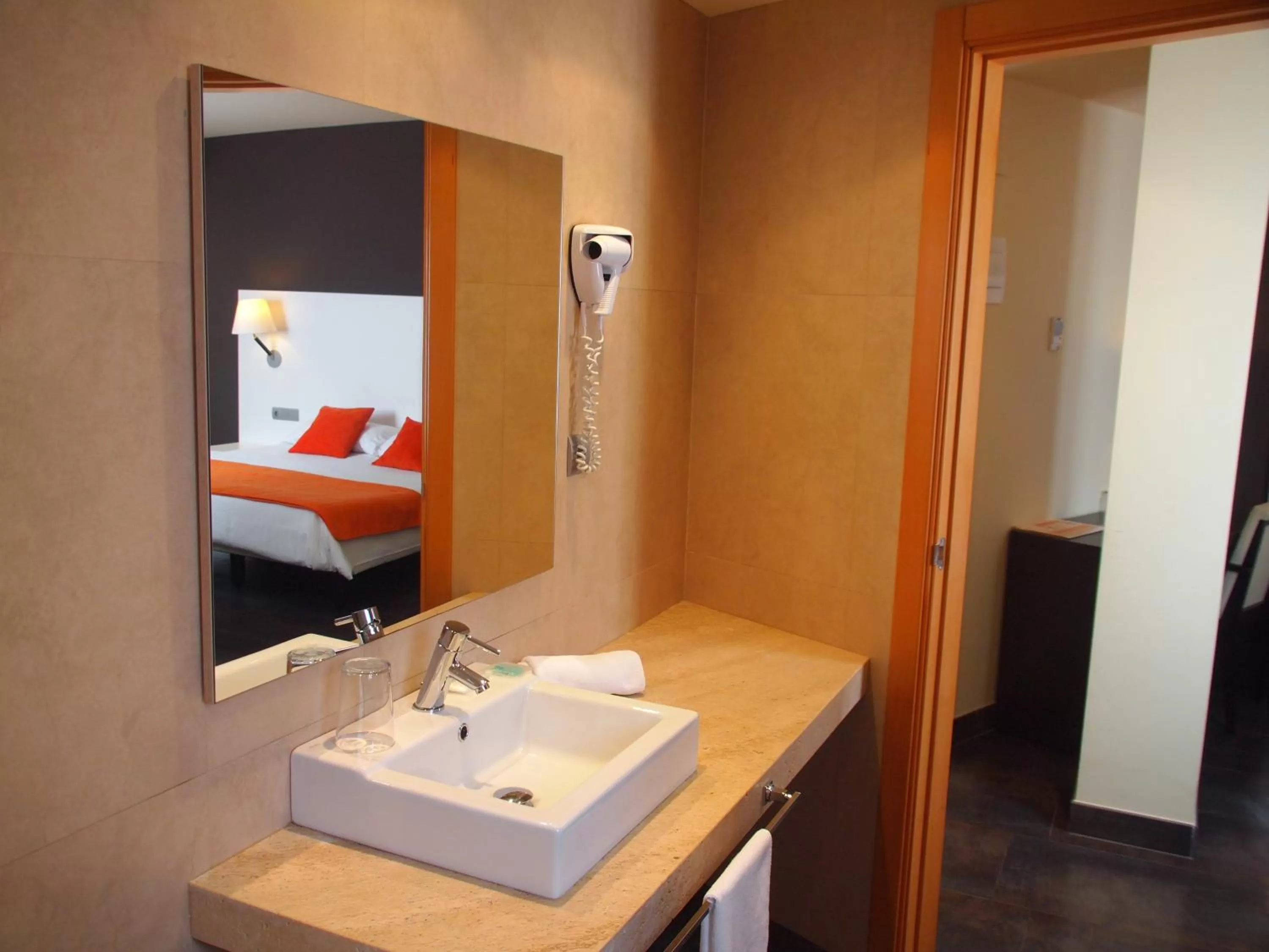 Bathroom, Bed in Hotel Can Batiste