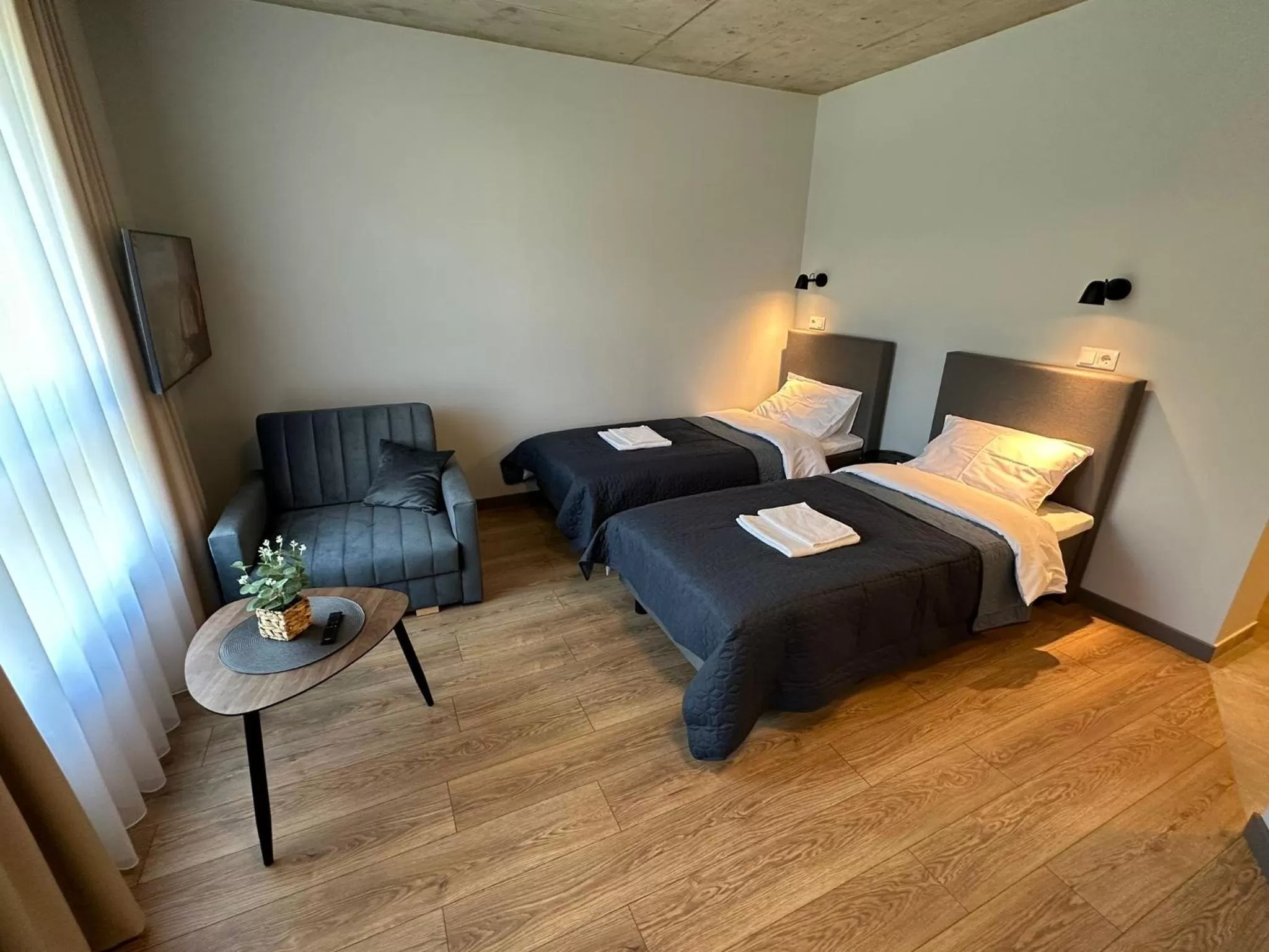 Bed in Tilzes Studio apartaments, Self check-in, Free parking, Comfort