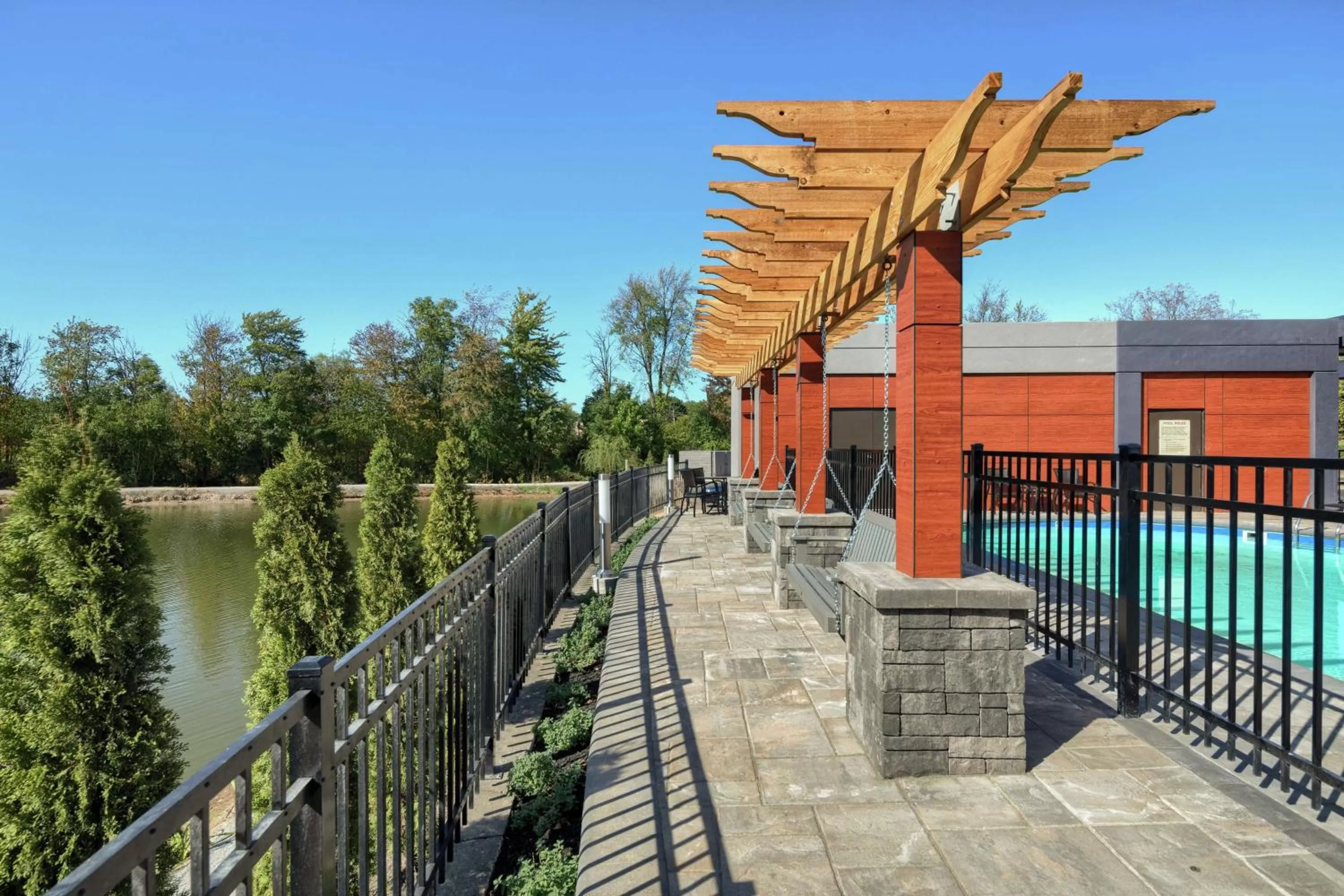 Pool view in Hampton Inn Louisville Northeast