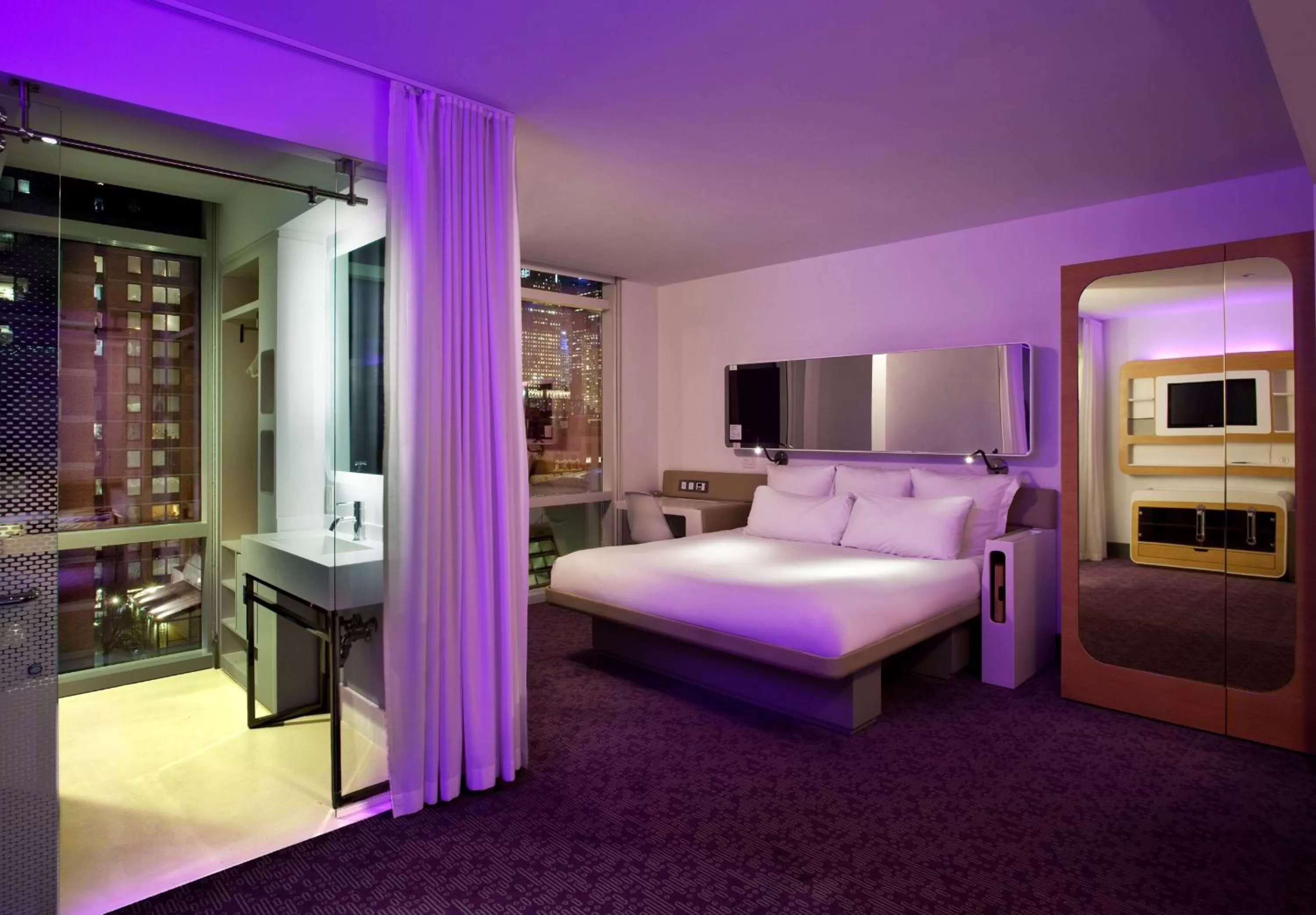 Photo of the whole room, Bed in YOTEL New York Times Square