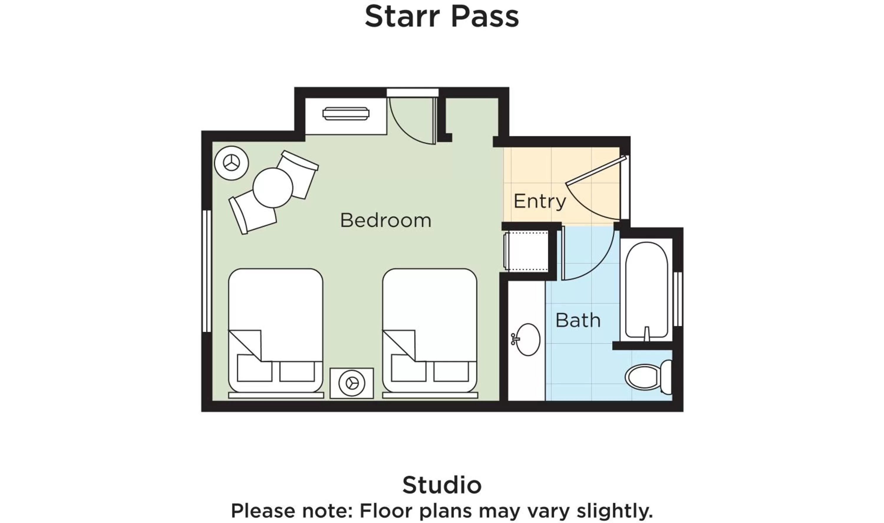 Floor plan in Starr Pass Golf Suites