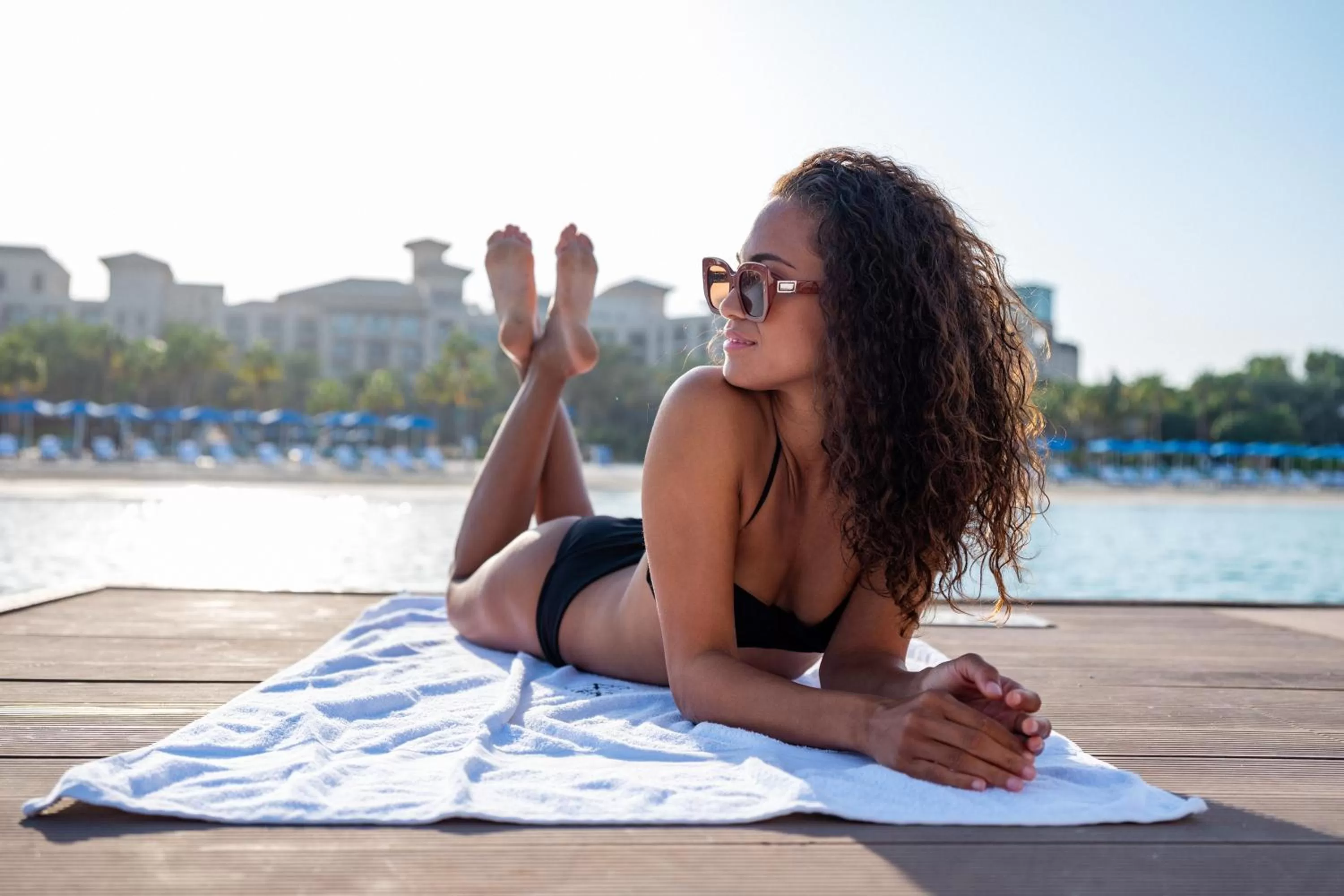 People in Four Seasons Resort Dubai at Jumeirah Beach