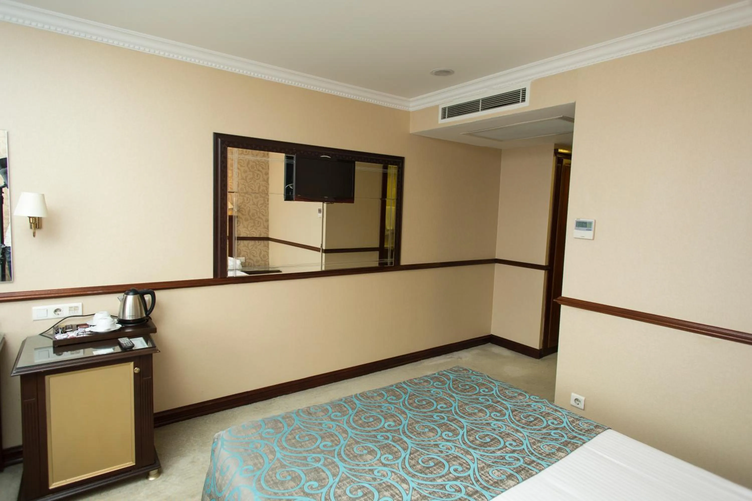 Decorative detail, Bed in Topkapi Inter Istanbul Hotel