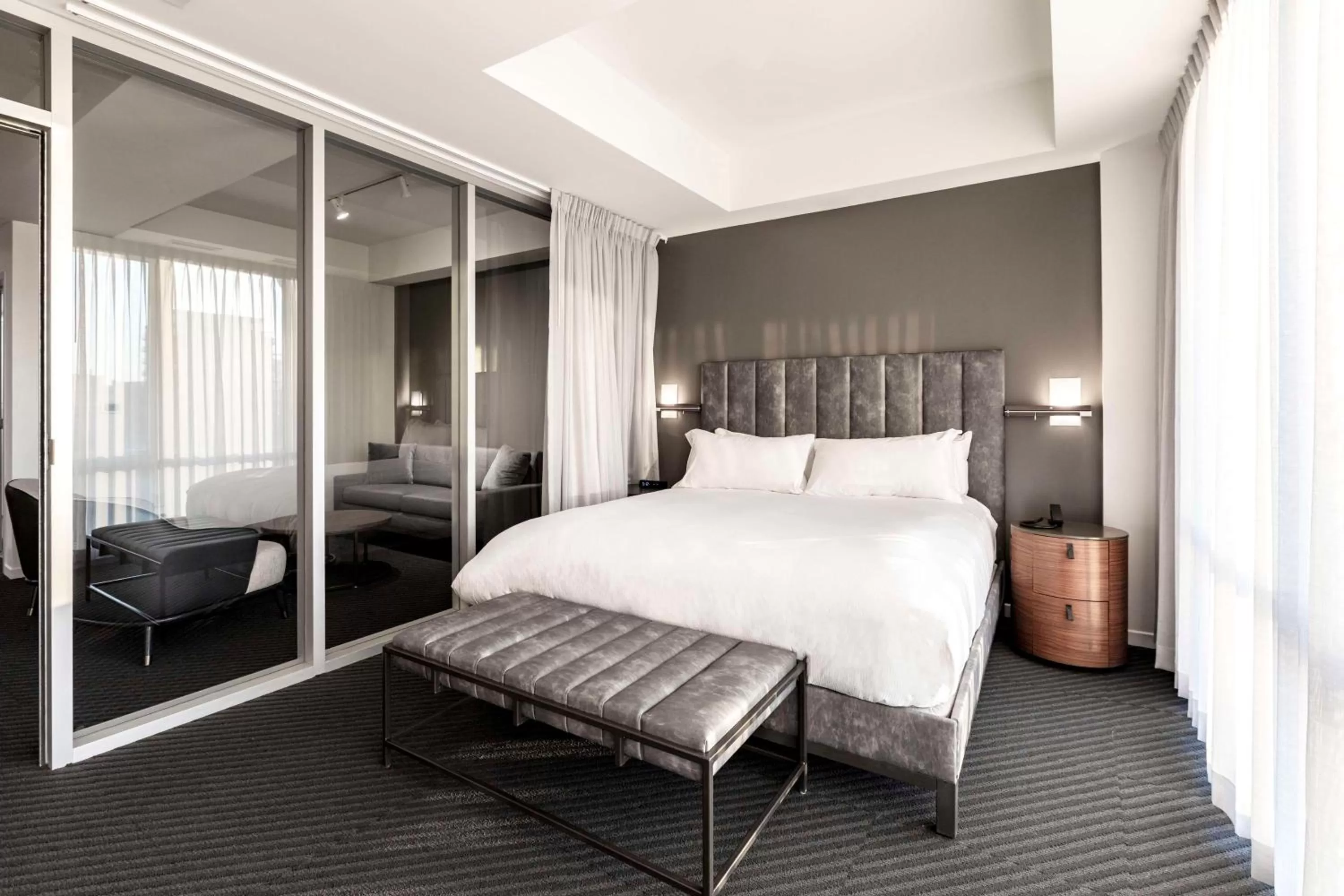 Bed in Hotel Chauncey Iowa City, Tapestry Collection by Hilton