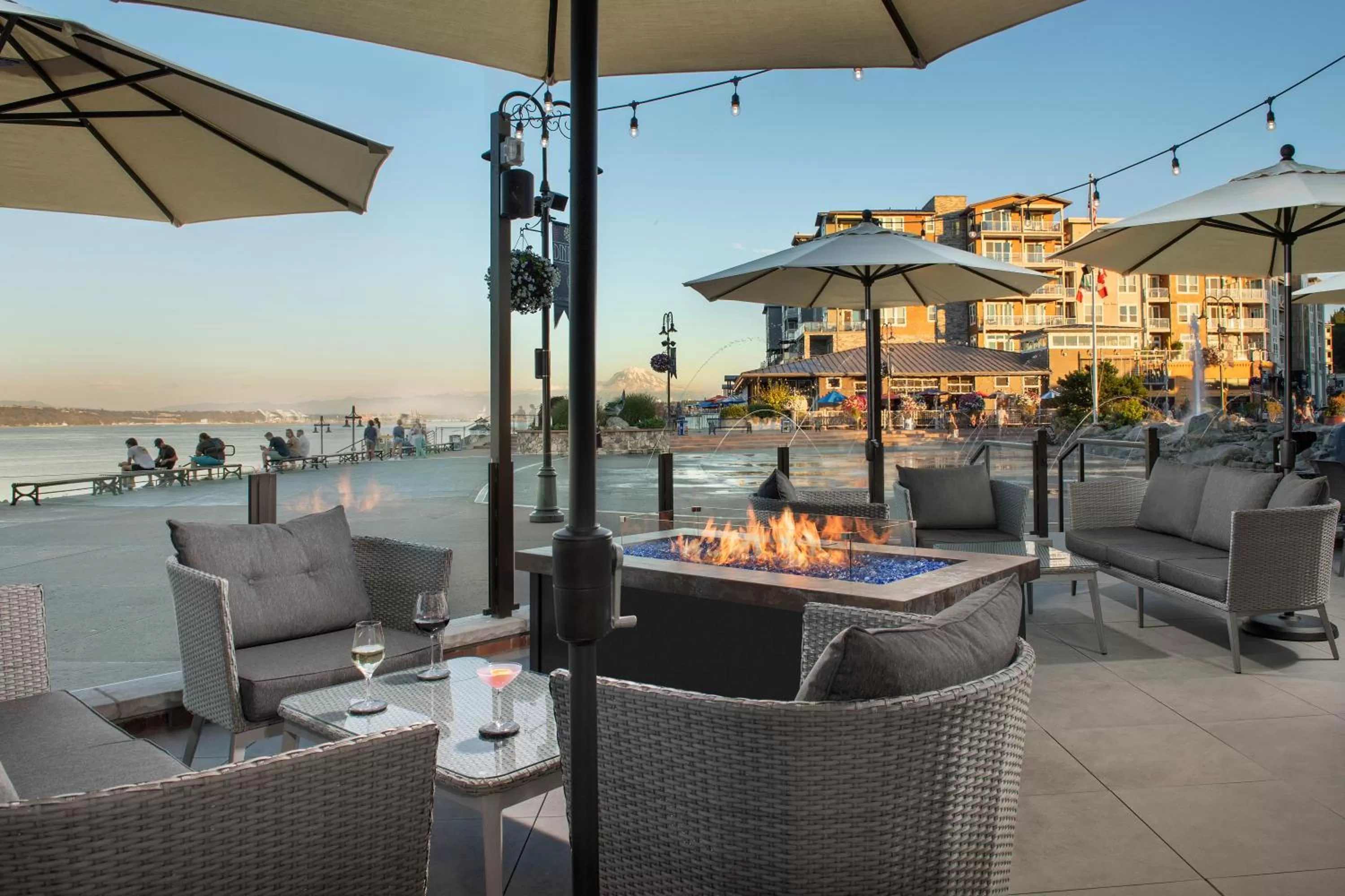Patio in Silver Cloud Hotel Tacoma at Point Ruston Waterfront