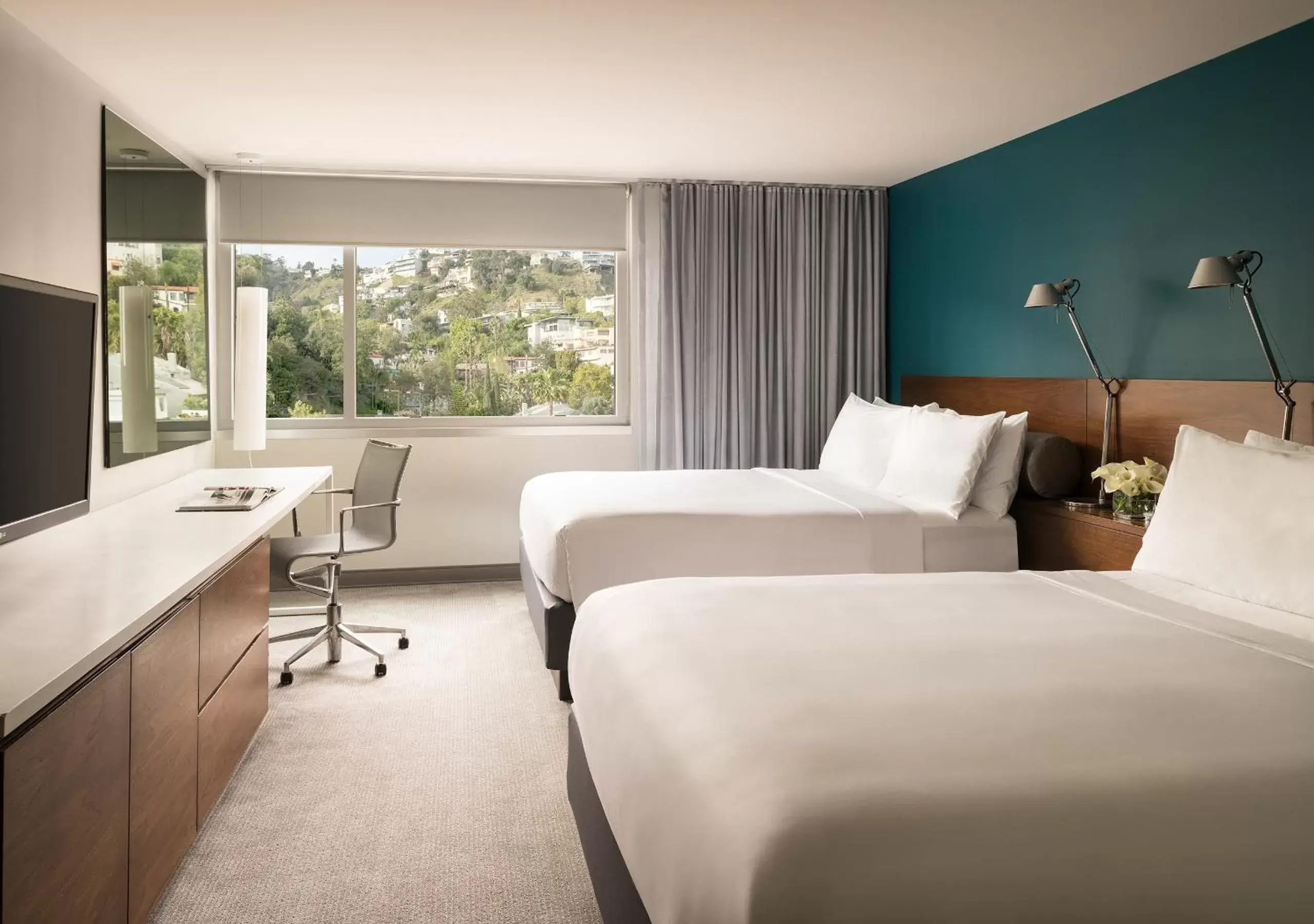 Queen Room with Two Queen Beds and Accessible Shower - Disability Access in Andaz West Hollywood, By Hyatt Queen Room with Two Queen Beds and Accessible Shower - Disability Access in Andaz West Hollywood, By Hyatt