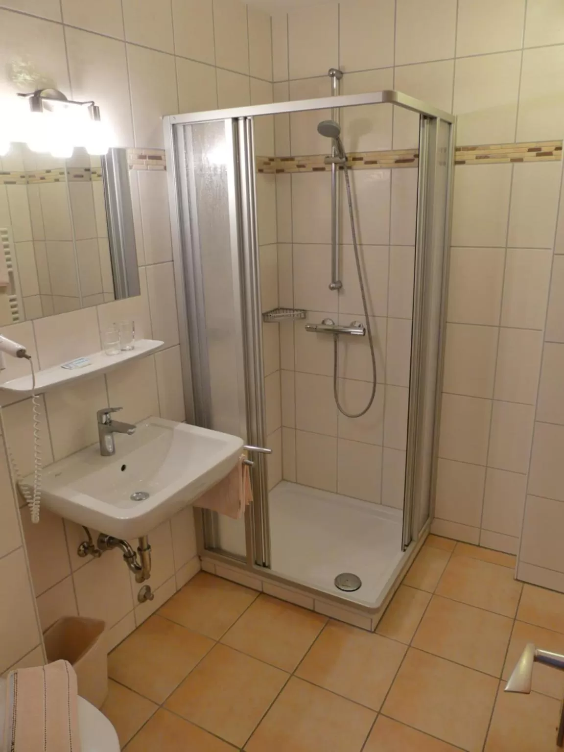 Shower, Bathroom in Hotel Maien