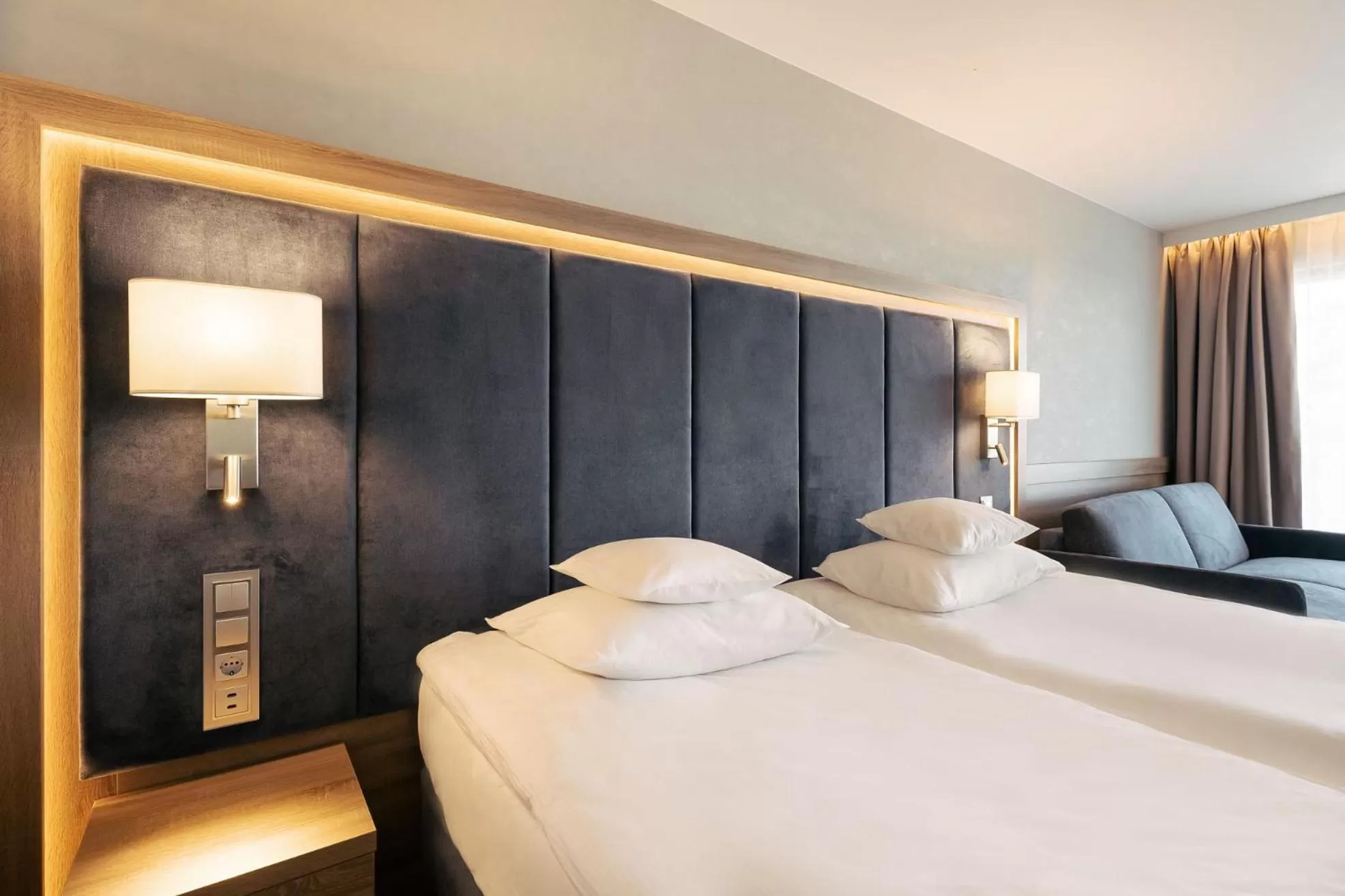 Bed in Hotel Wellness Medical Spa Unitral