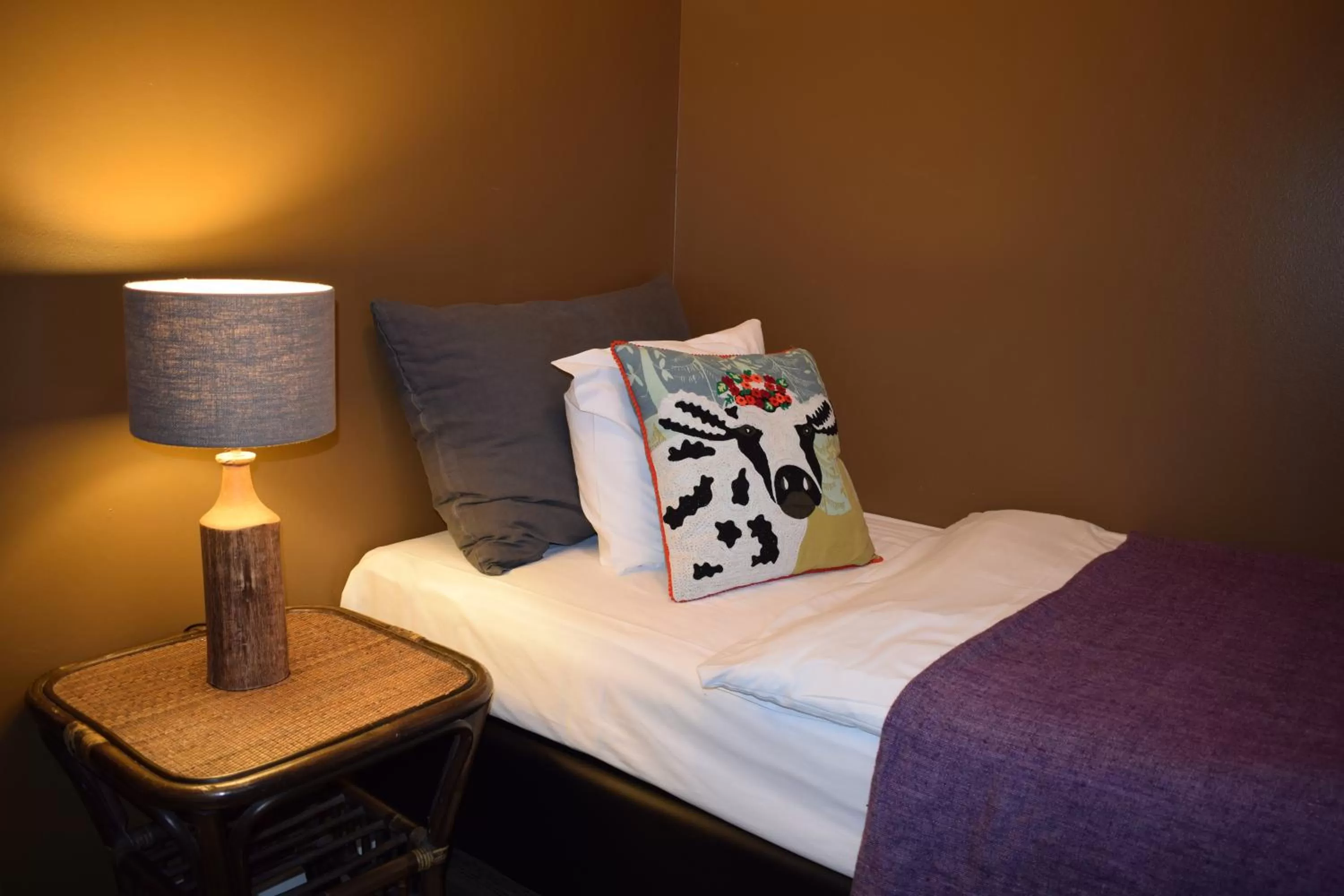 Bed in Hotel Leifur Eiriksson