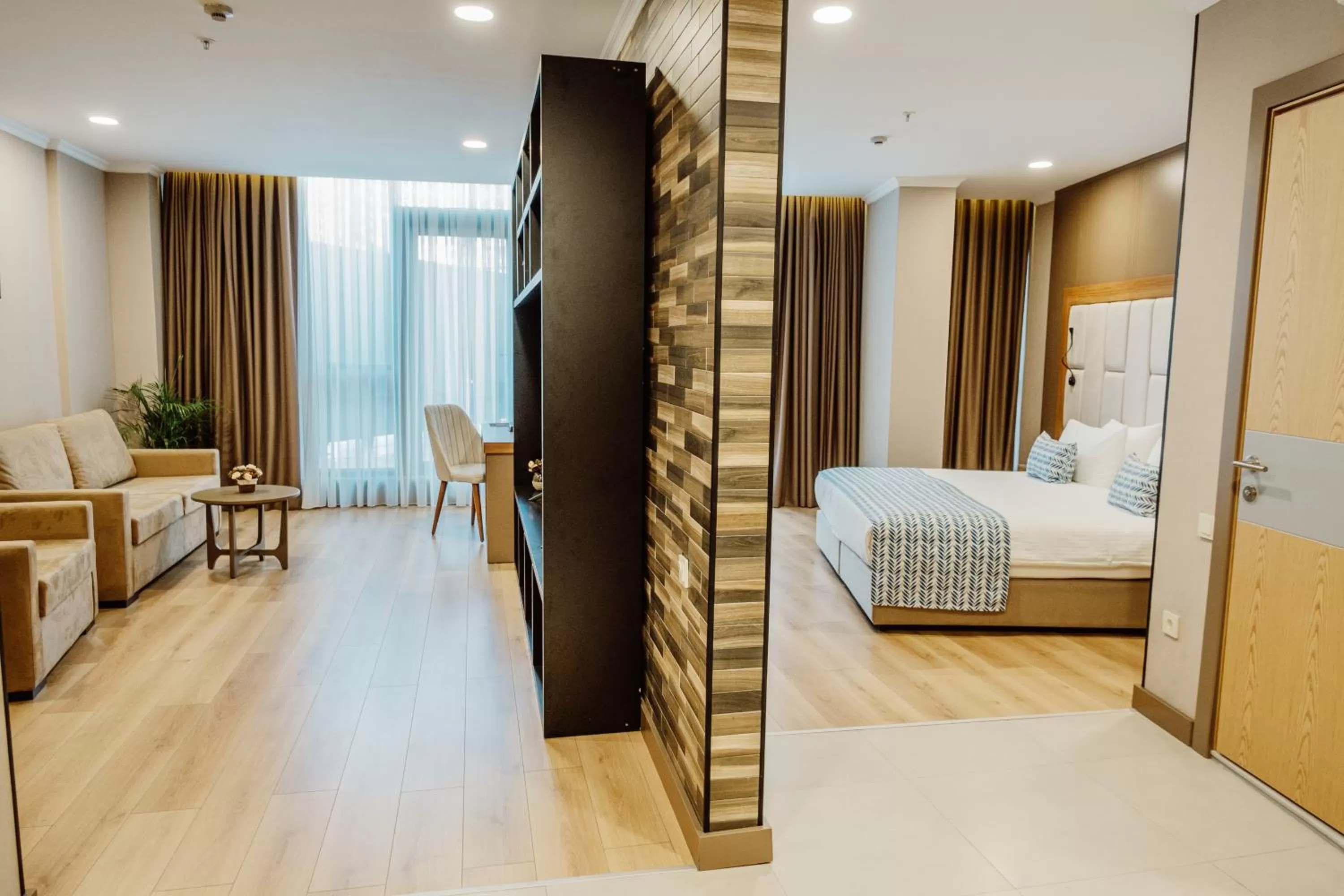 Living room, Bed in King Solomon Batumi Hotel