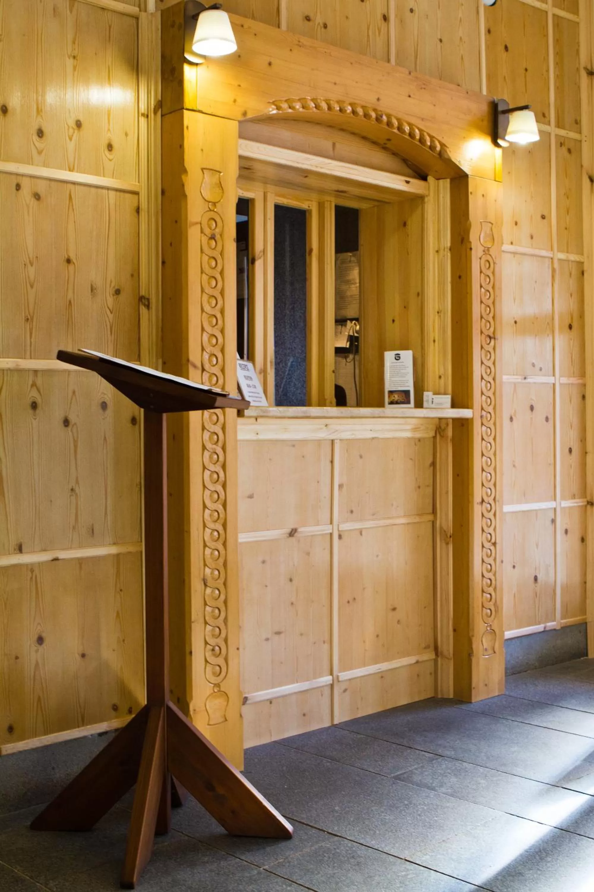 Lobby or reception in Hotel Bílý Koníček