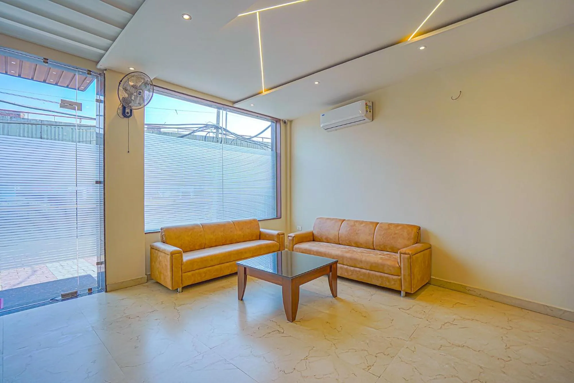 Seating area in FabHotel Prime Empire