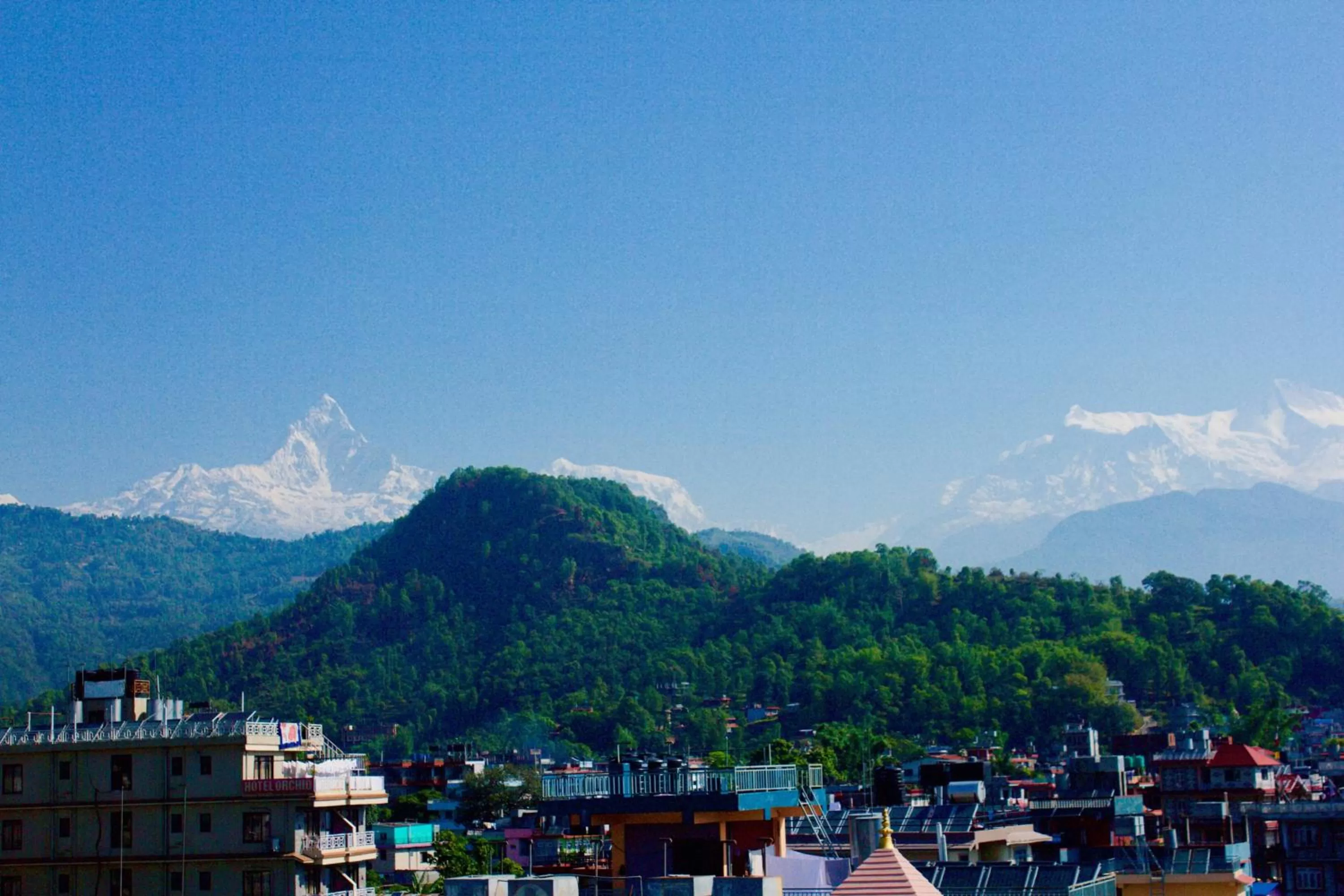 Mountain view in Hotel Himalayan Inn