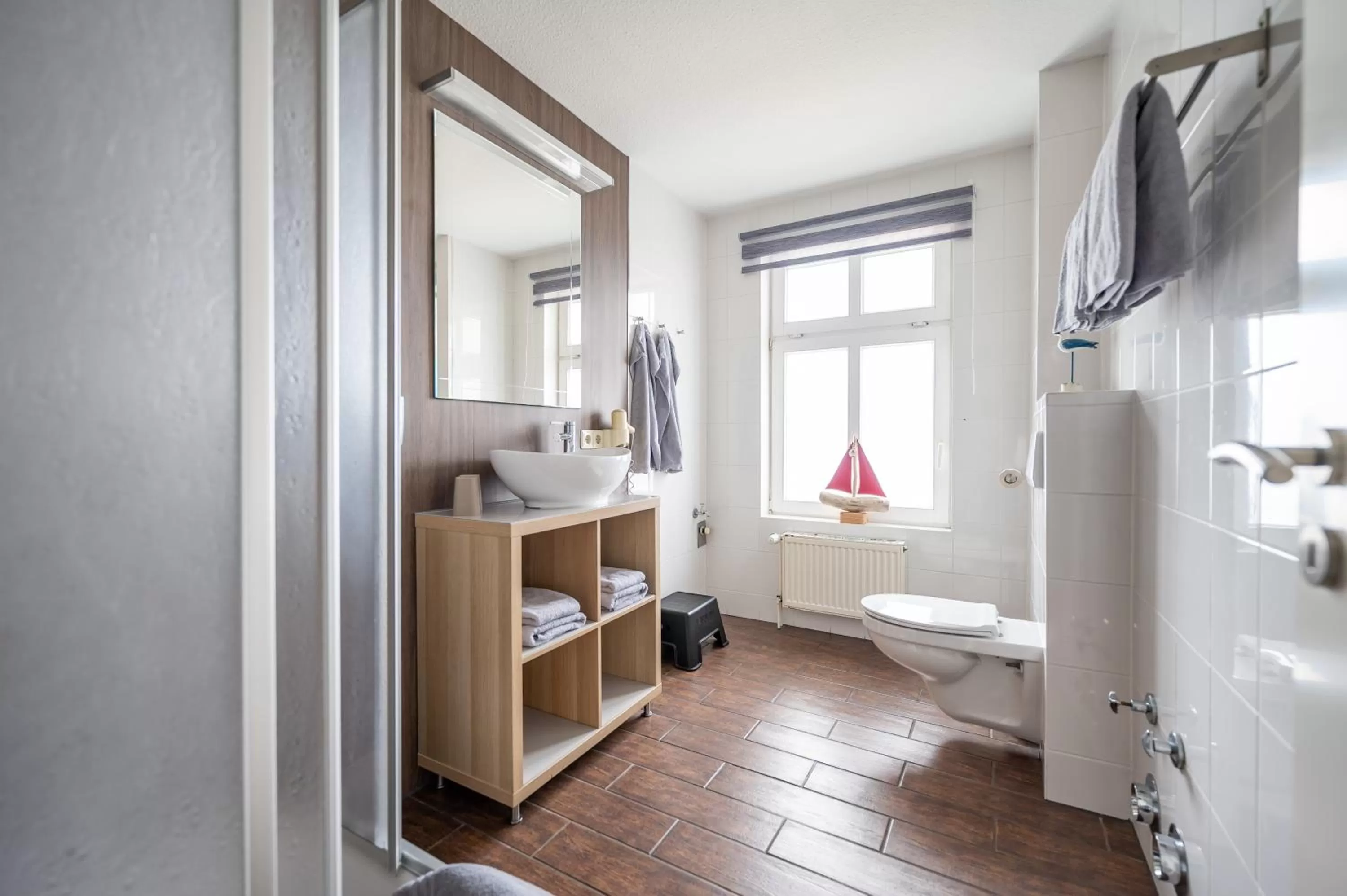 Bathroom, Bed in Haus Ferienglück Sauna im Haus