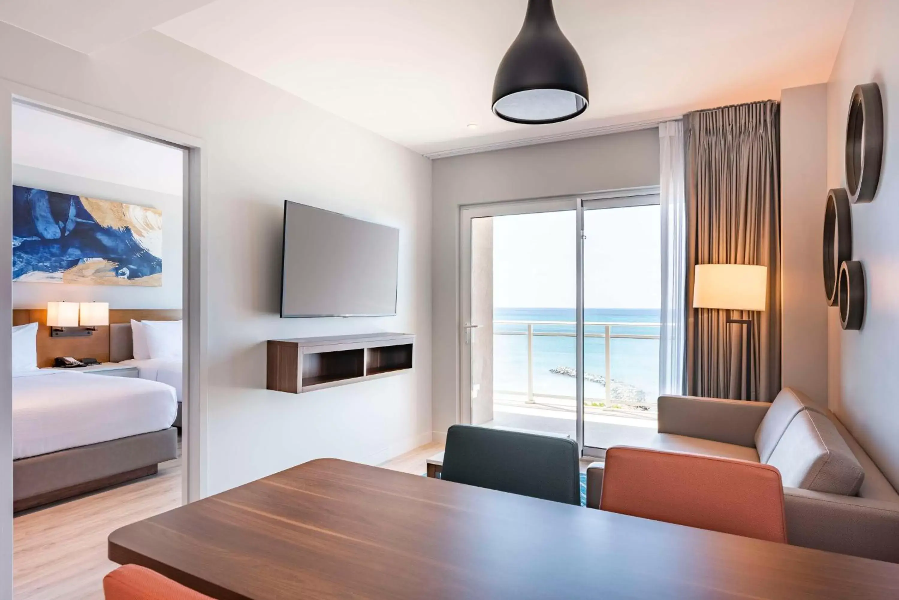 One Bedroom Suite with One King Bed and Oceanview in Embassy Suites By Hilton Aruba Beach Resort One Bedroom Suite with One King Bed and Oceanview in Embassy Suites By Hilton Aruba Beach Resort