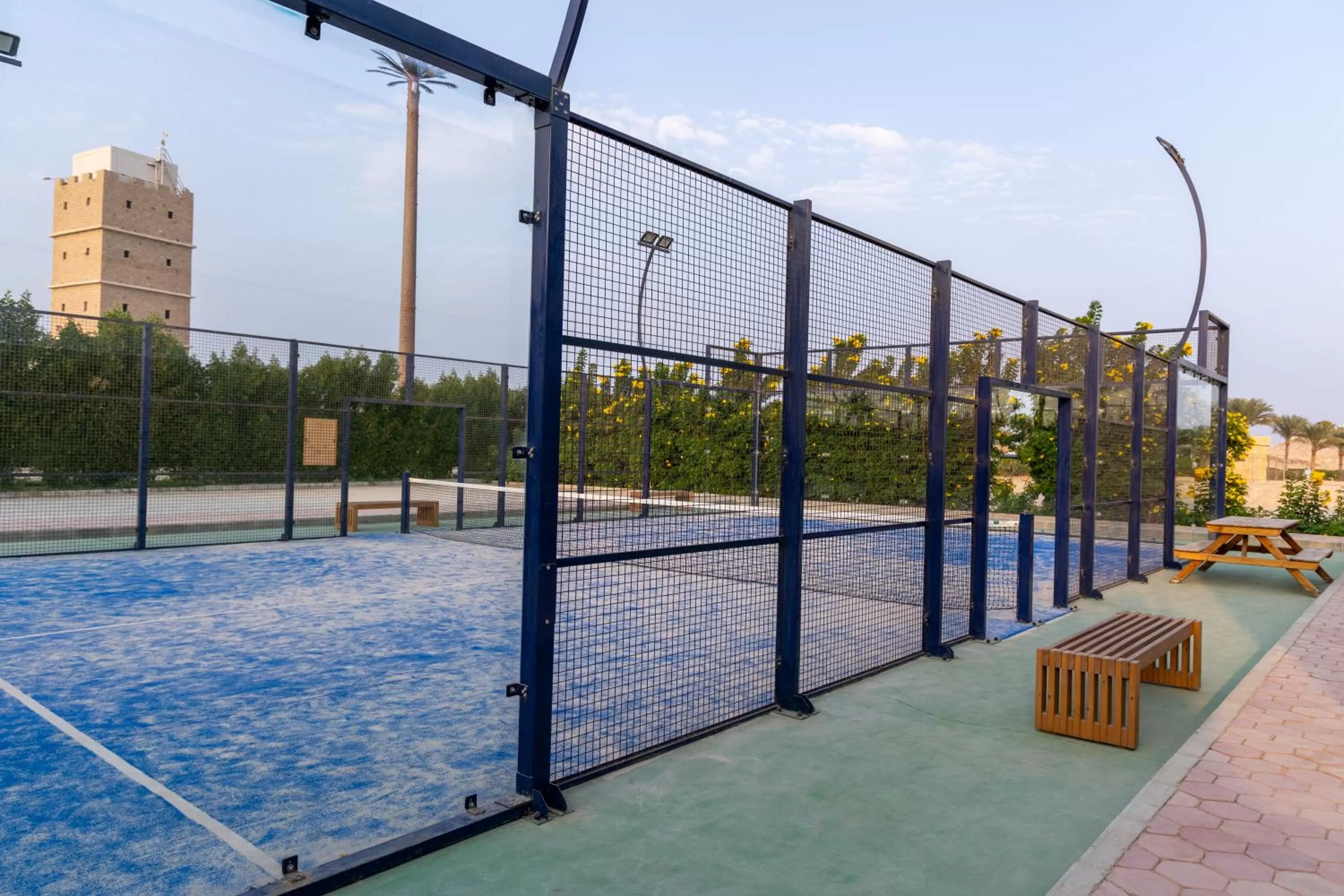 Tennis court in Fort Arabesque Resort, Spa & Villas