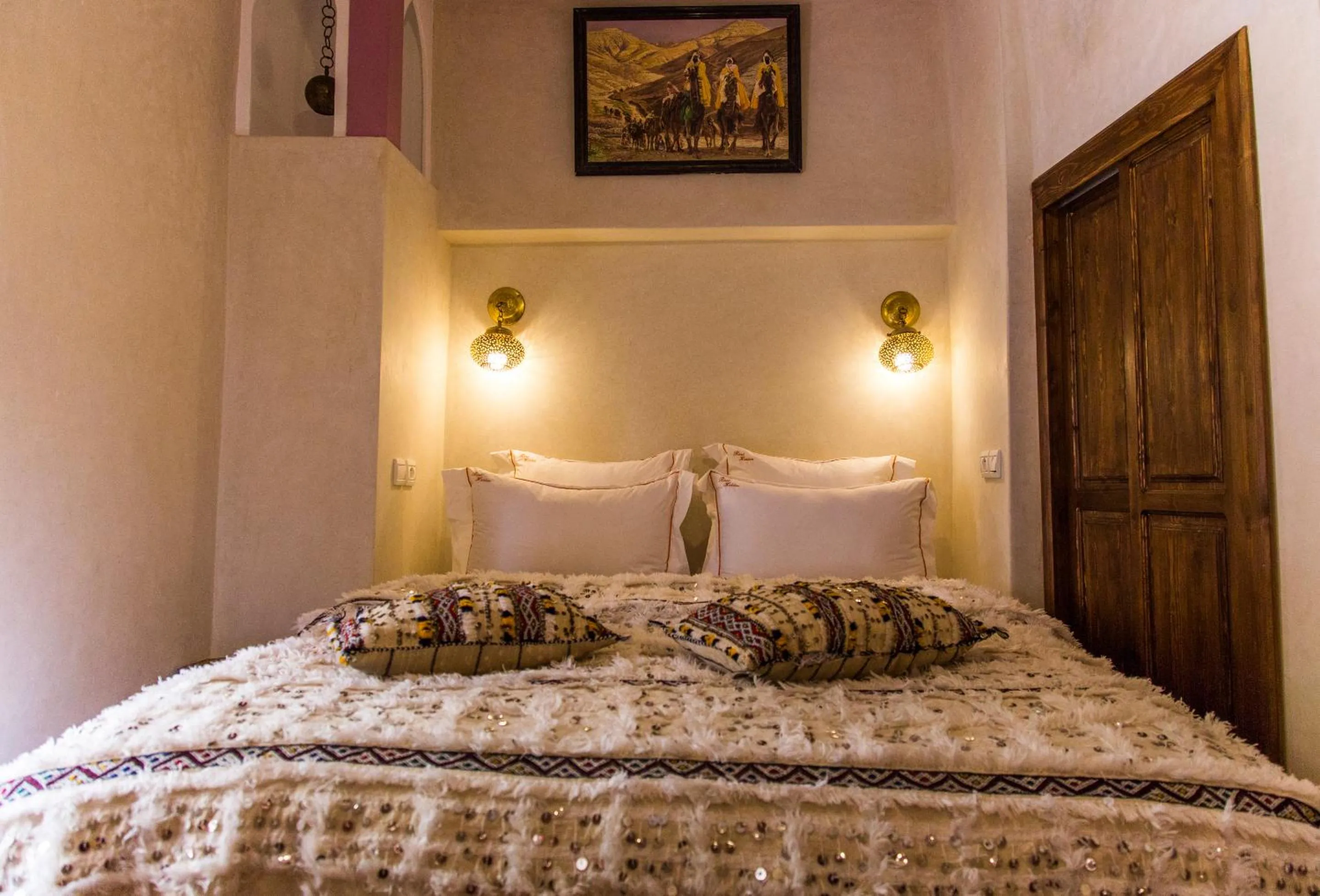 Bed in Riad Hidden