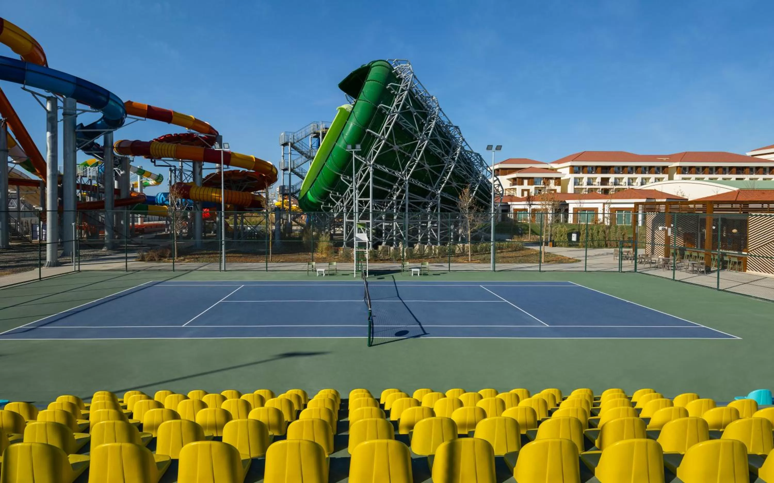 Tennis court in Rixos Water World Aktau - Theme Park Free Access