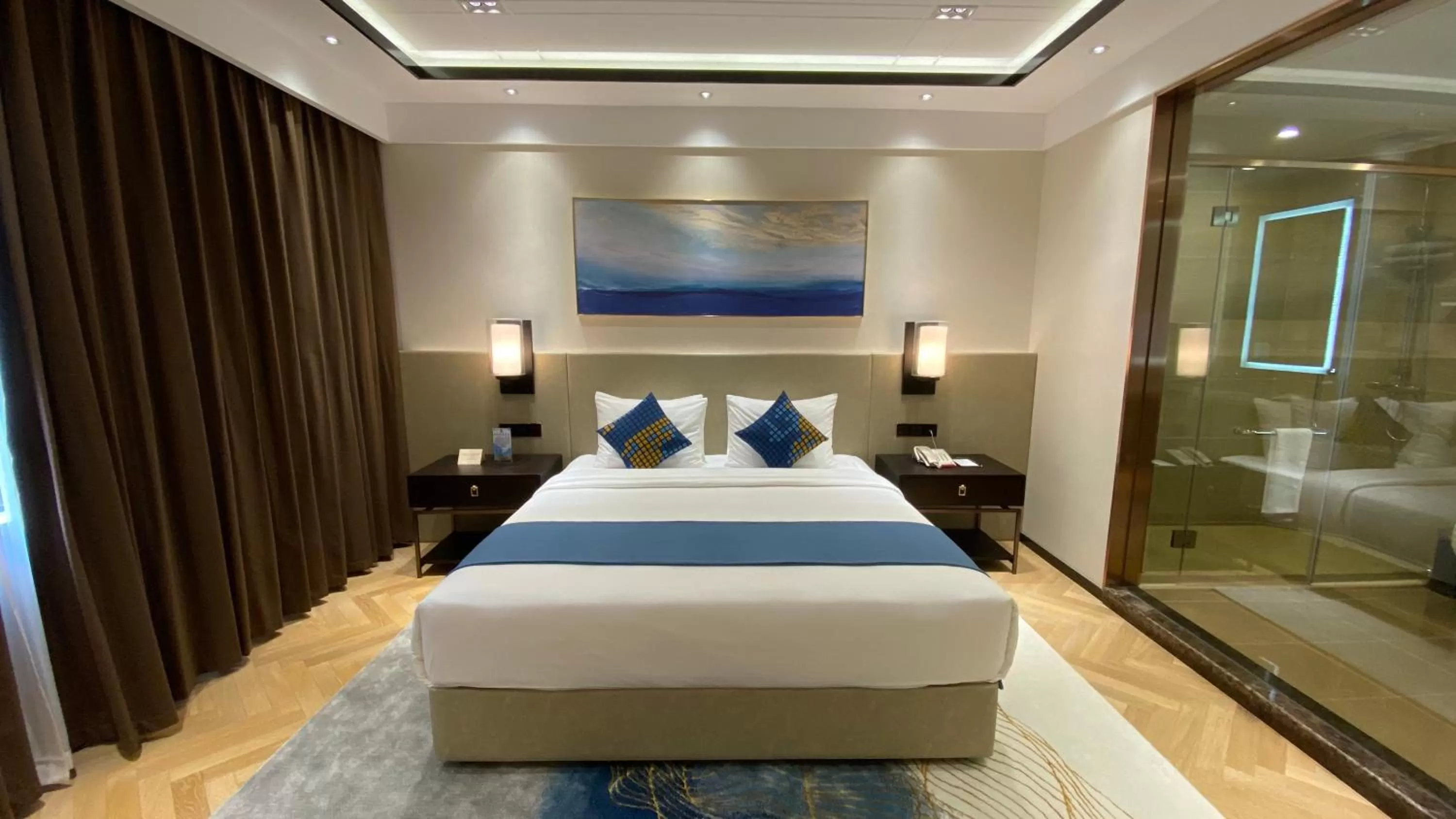 Photo of the whole room, Bed in Ocean Delight Boutique Hotel 海悦精品酒店