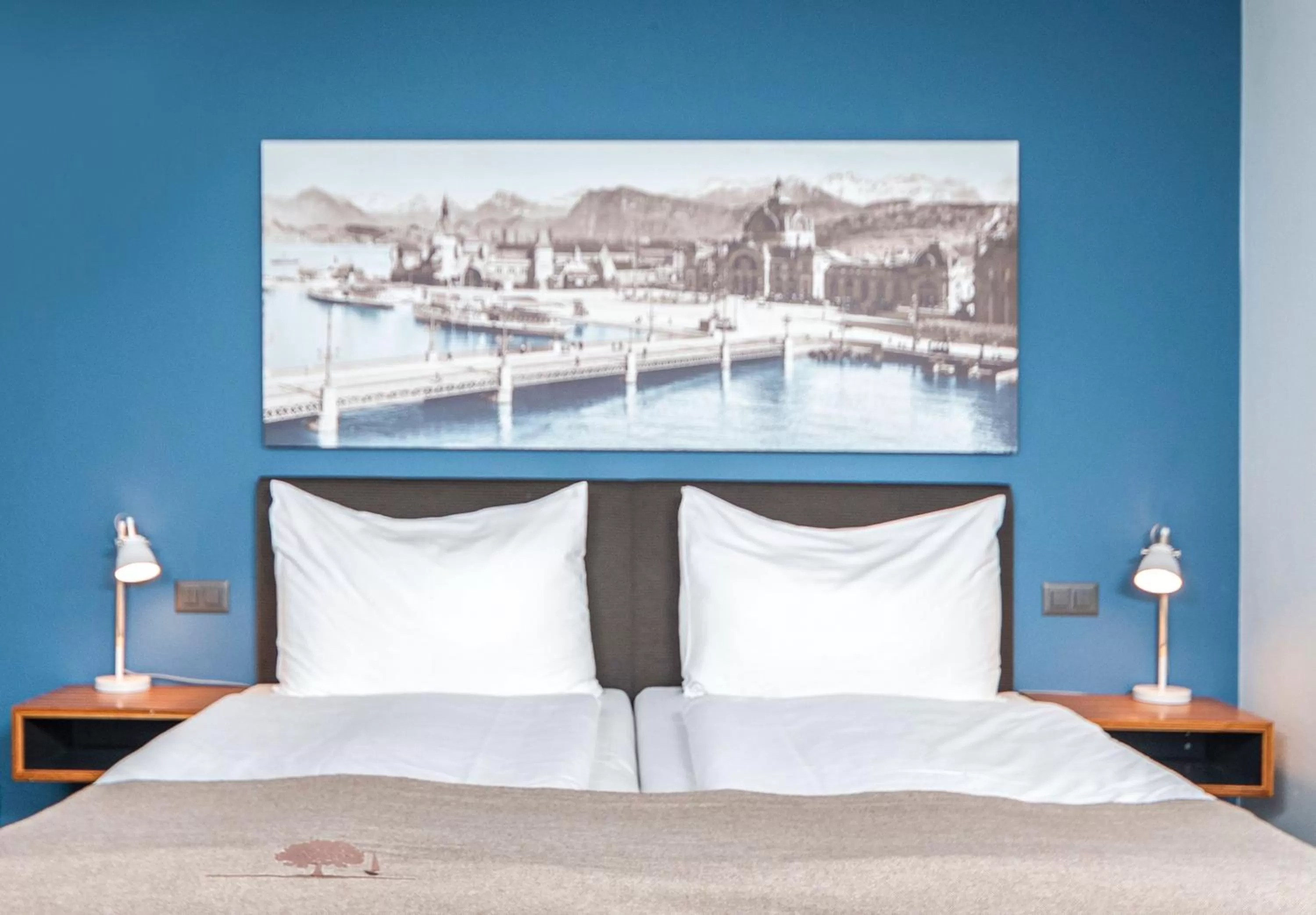 Bed in Seehotel Kastanienbaum