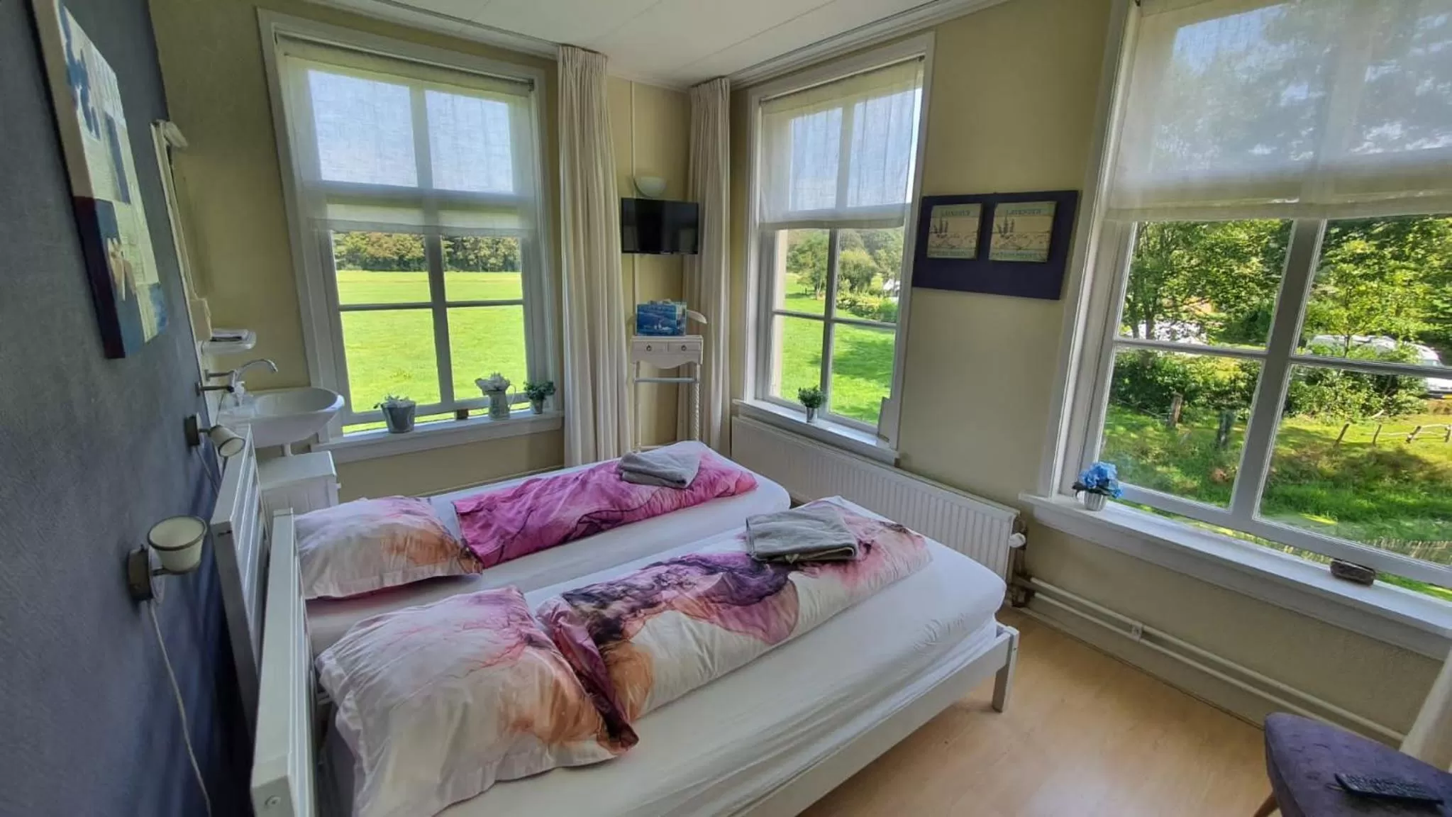 Garden view, Bed in Hotel Restaurant Roerdinkhof