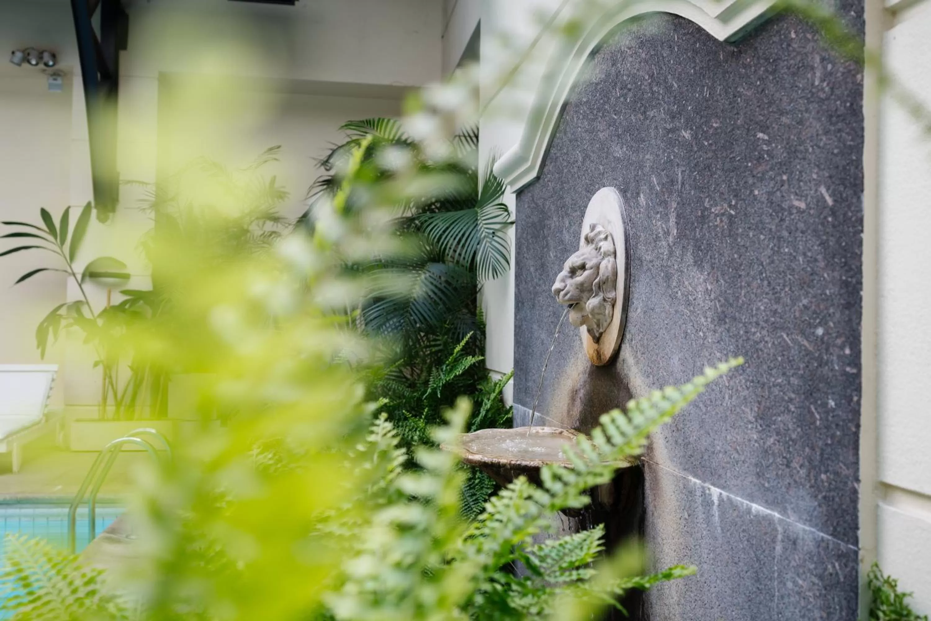 Pool view in Loi Suites Recoleta Hotel