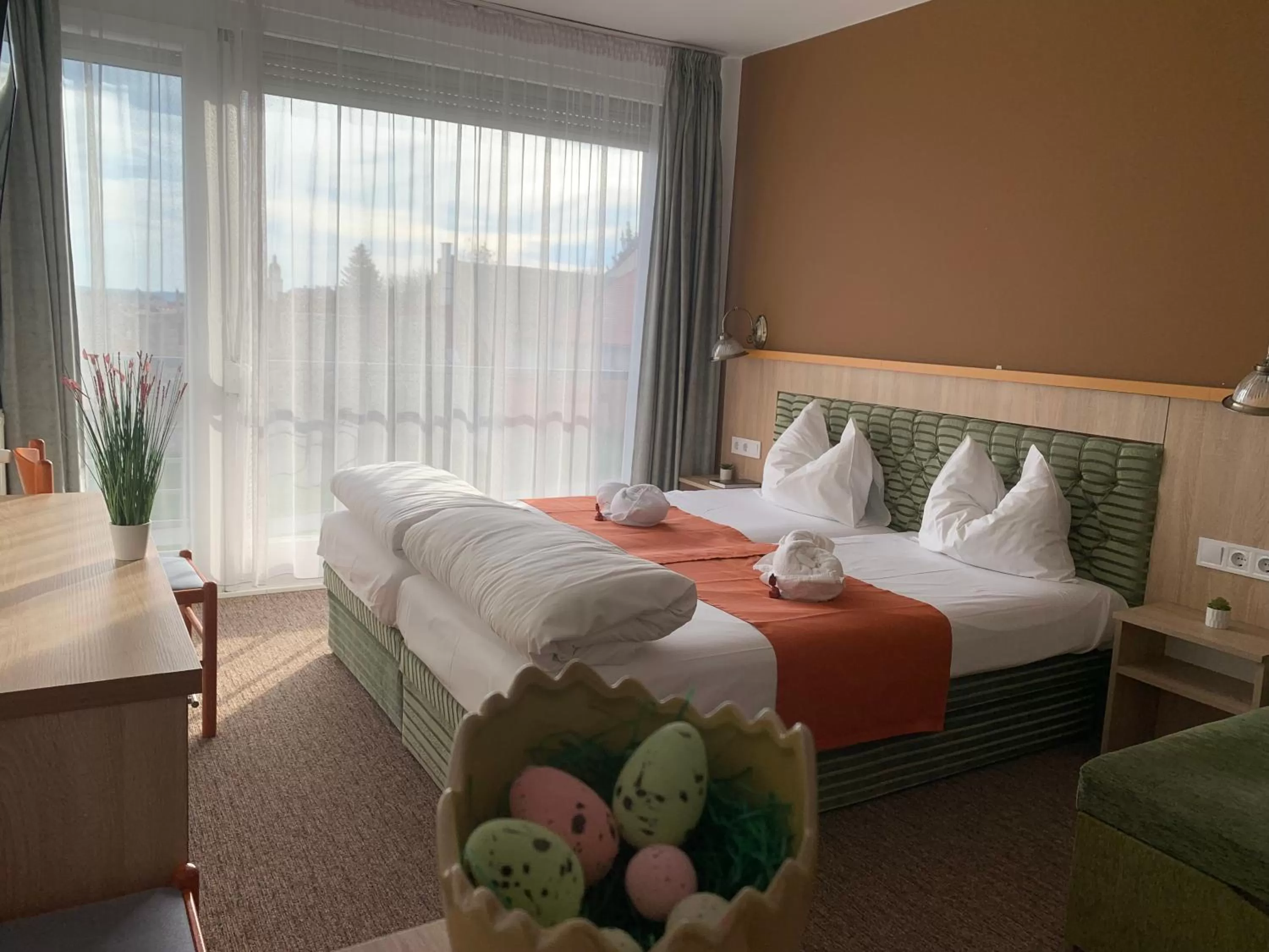 Bed in Várfal Wellness Panzió