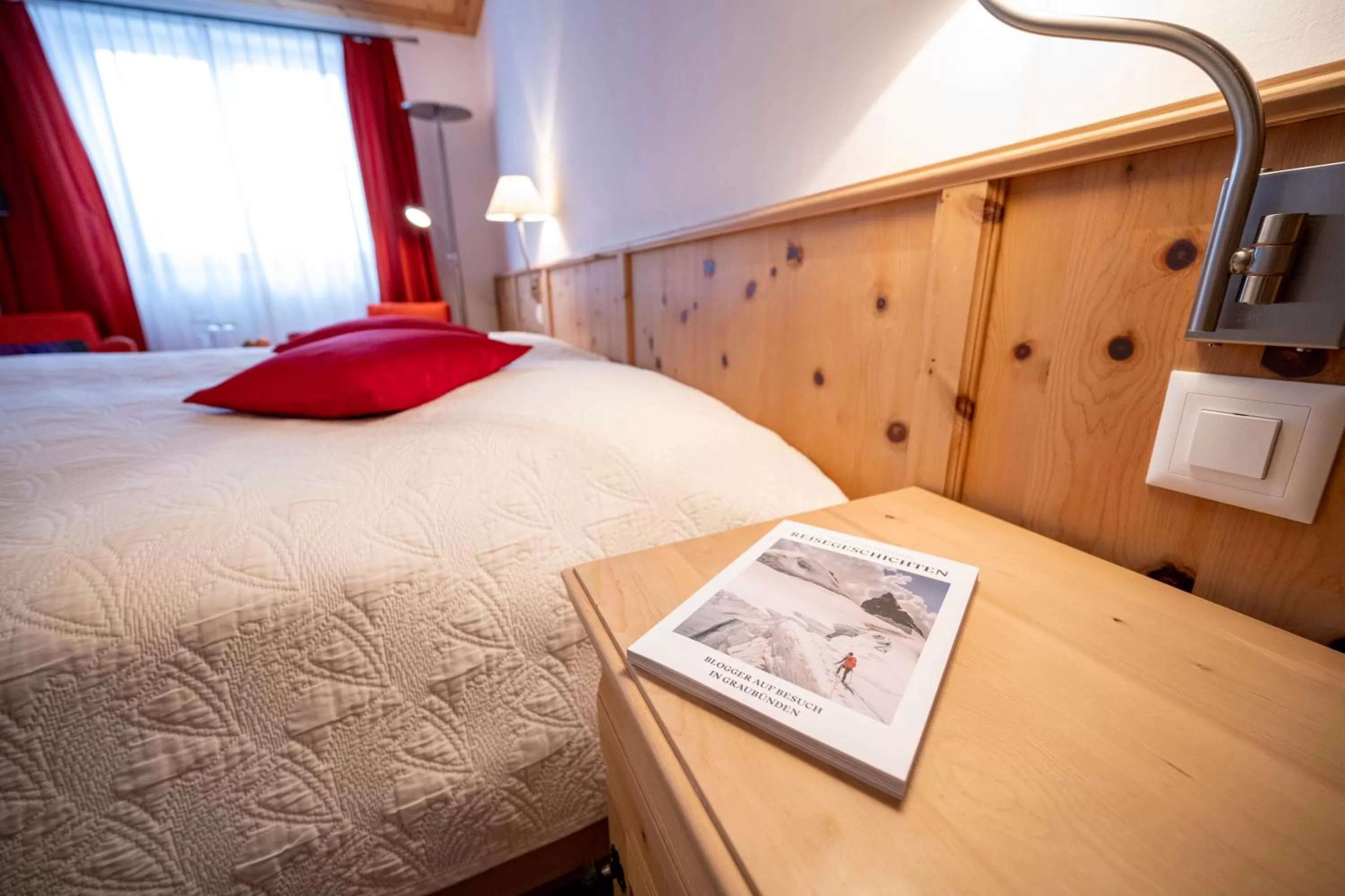 Bed in Hotel Engiadina