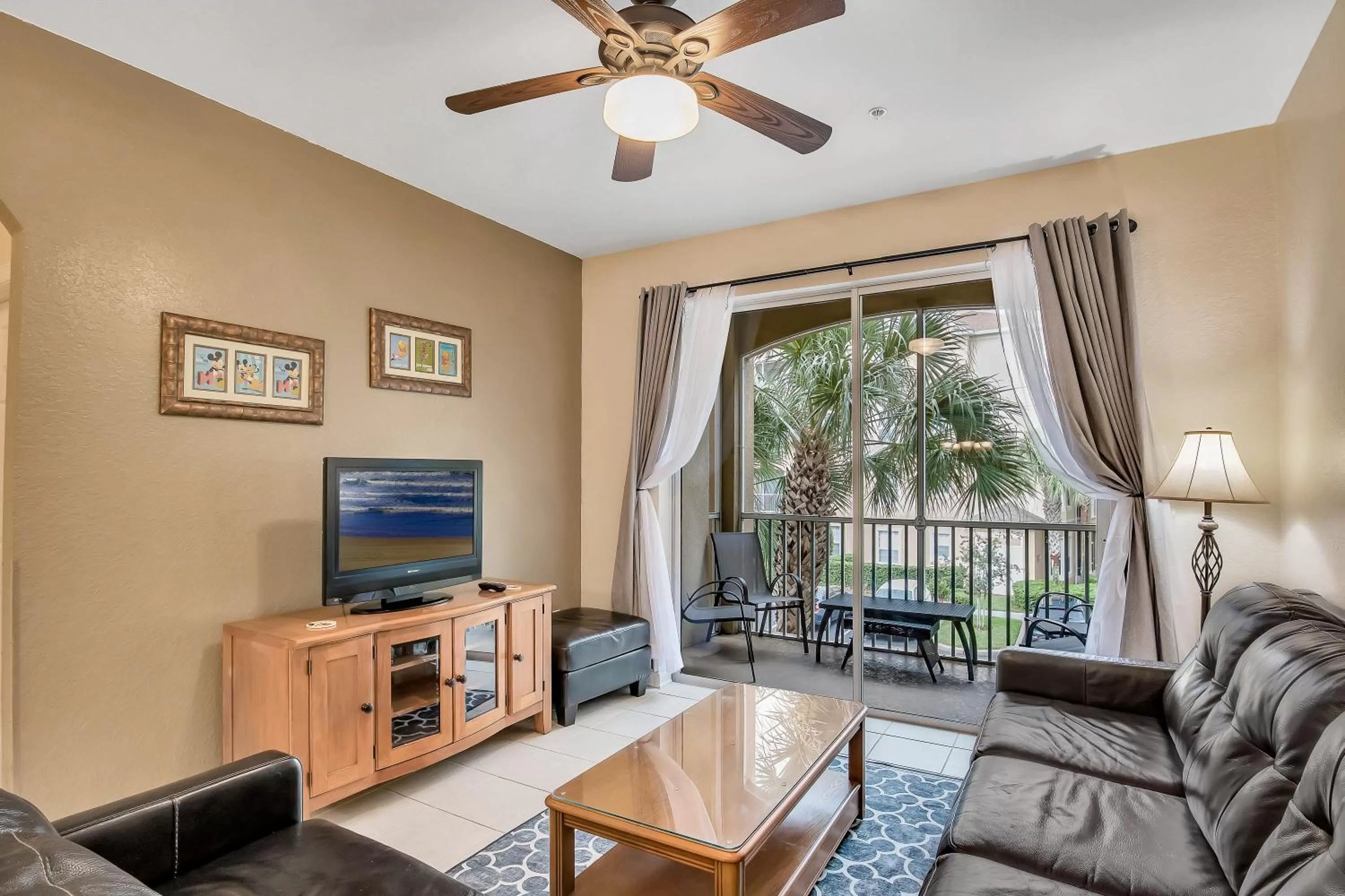 Patio in Magical Adventure Condo w Waterpark near Disney No Resort Fees