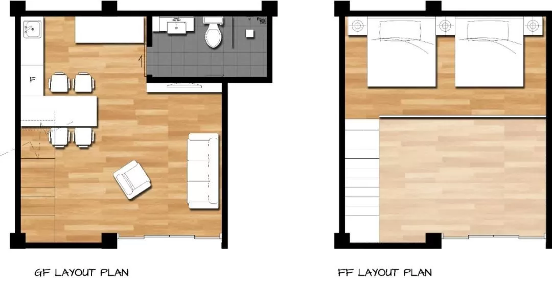 Floor plan in Arch Studio Cenang